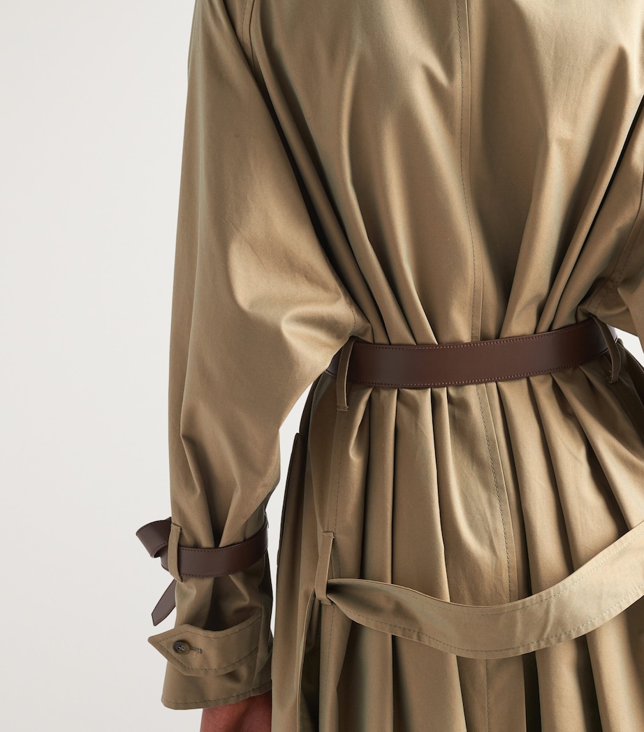 Prada Womens Belted Trench Coat Image 5
