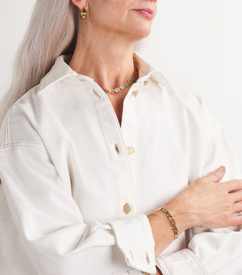 Yellow Gold Staircase 3-Tier Huggie Earrings YELLOW GOLD Image 5