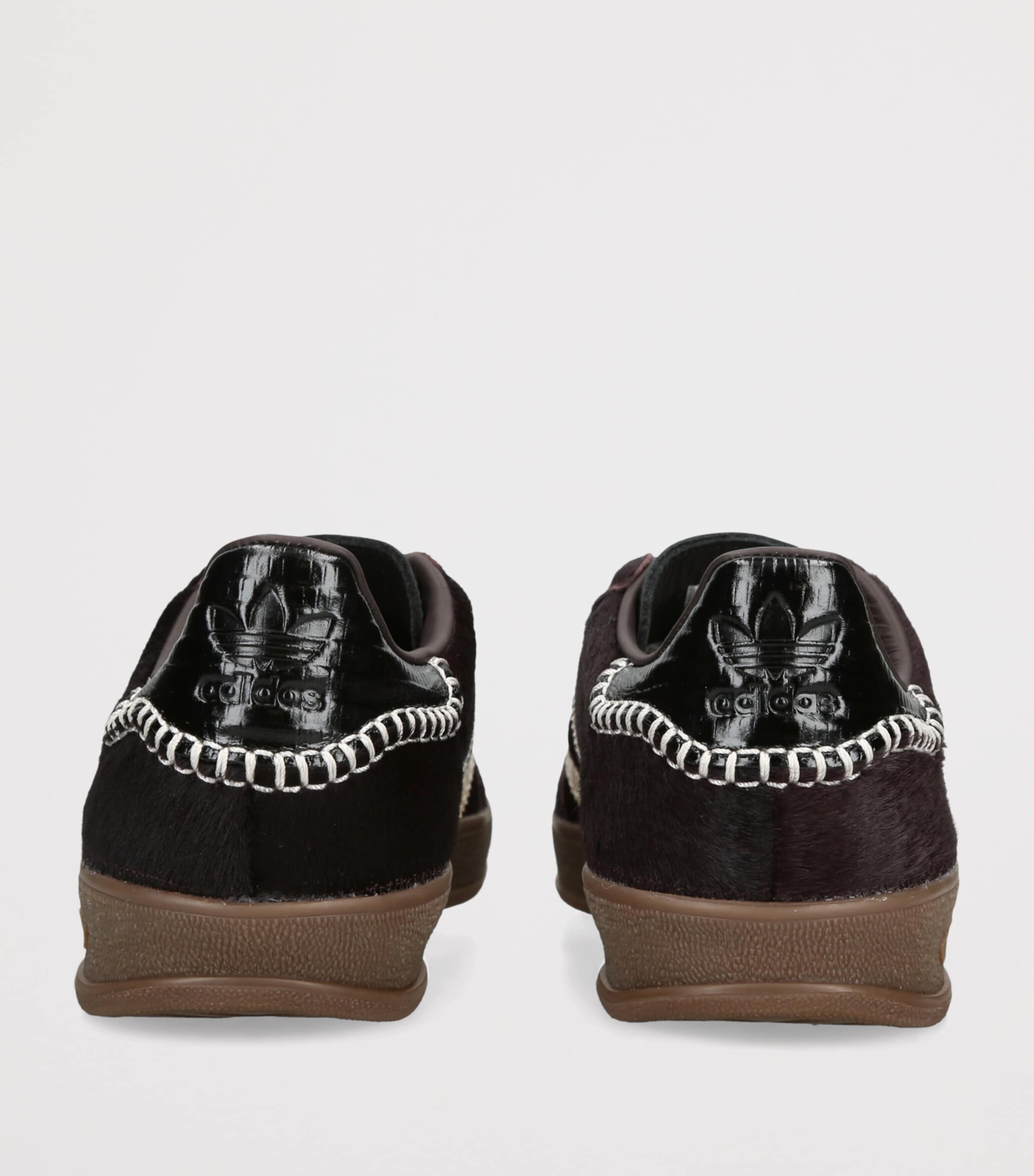adidas x Wales Bonner Pony Hair Gazelle Sneakers Wine Image 2