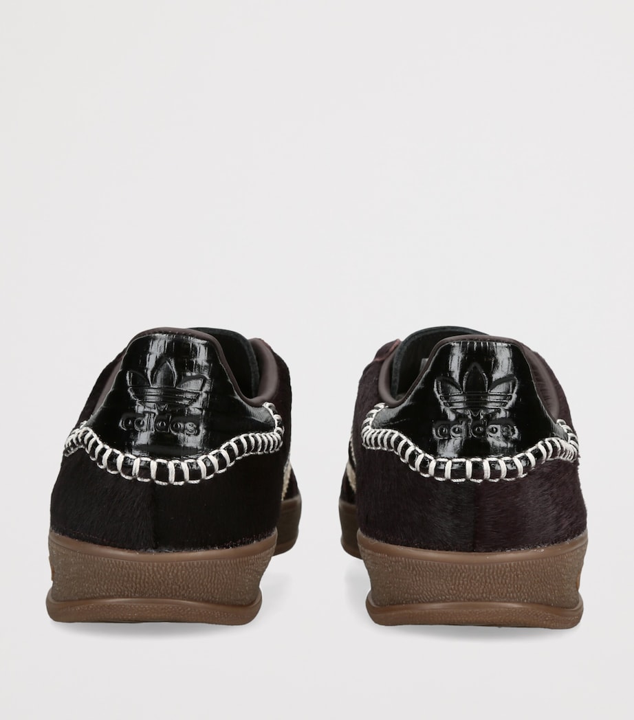 adidas x Wales Bonner Pony Hair Gazelle Sneakers Wine Image 2