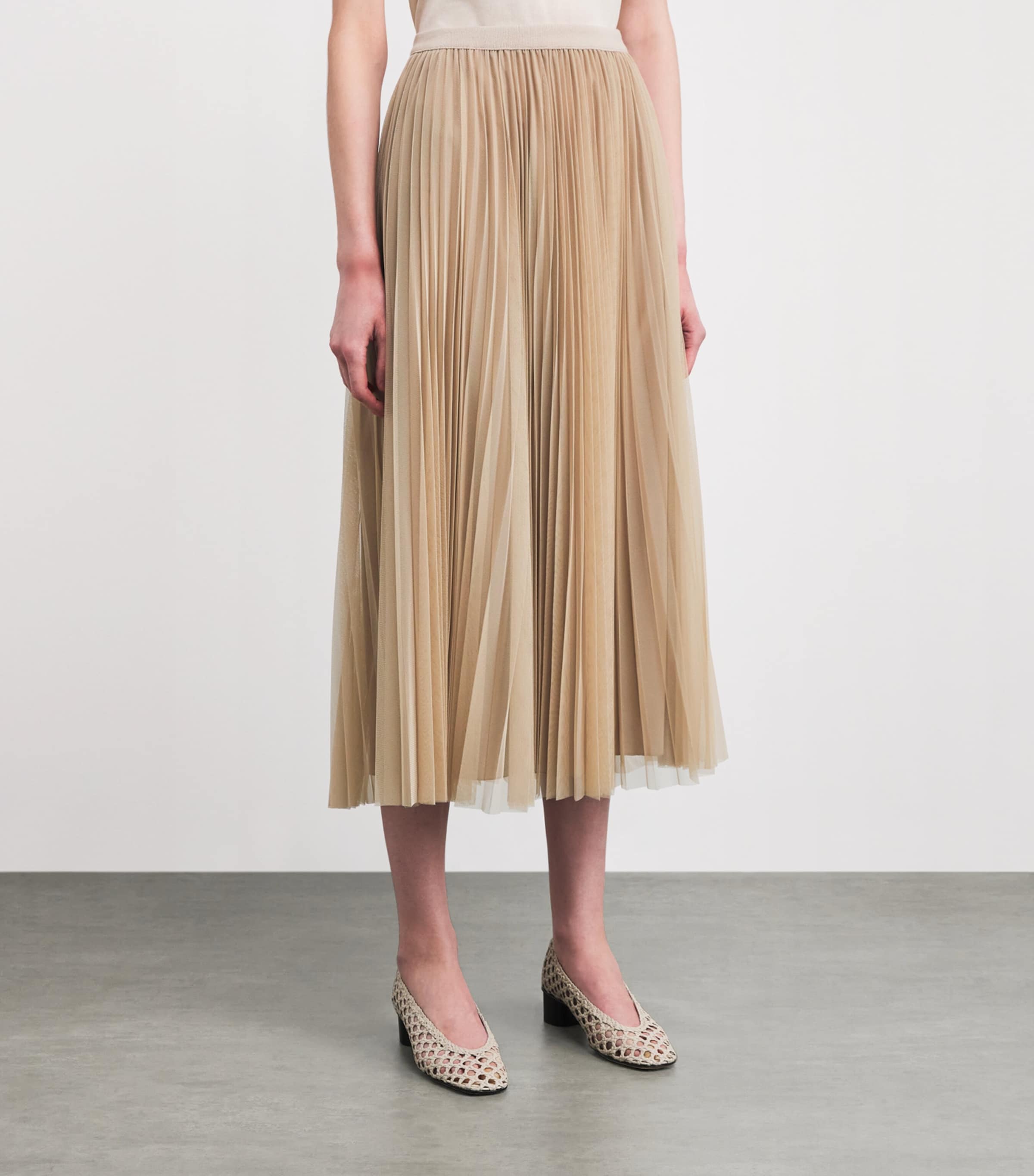 Tulle Pleated Midi Skirt 0157 ACERO Image 3