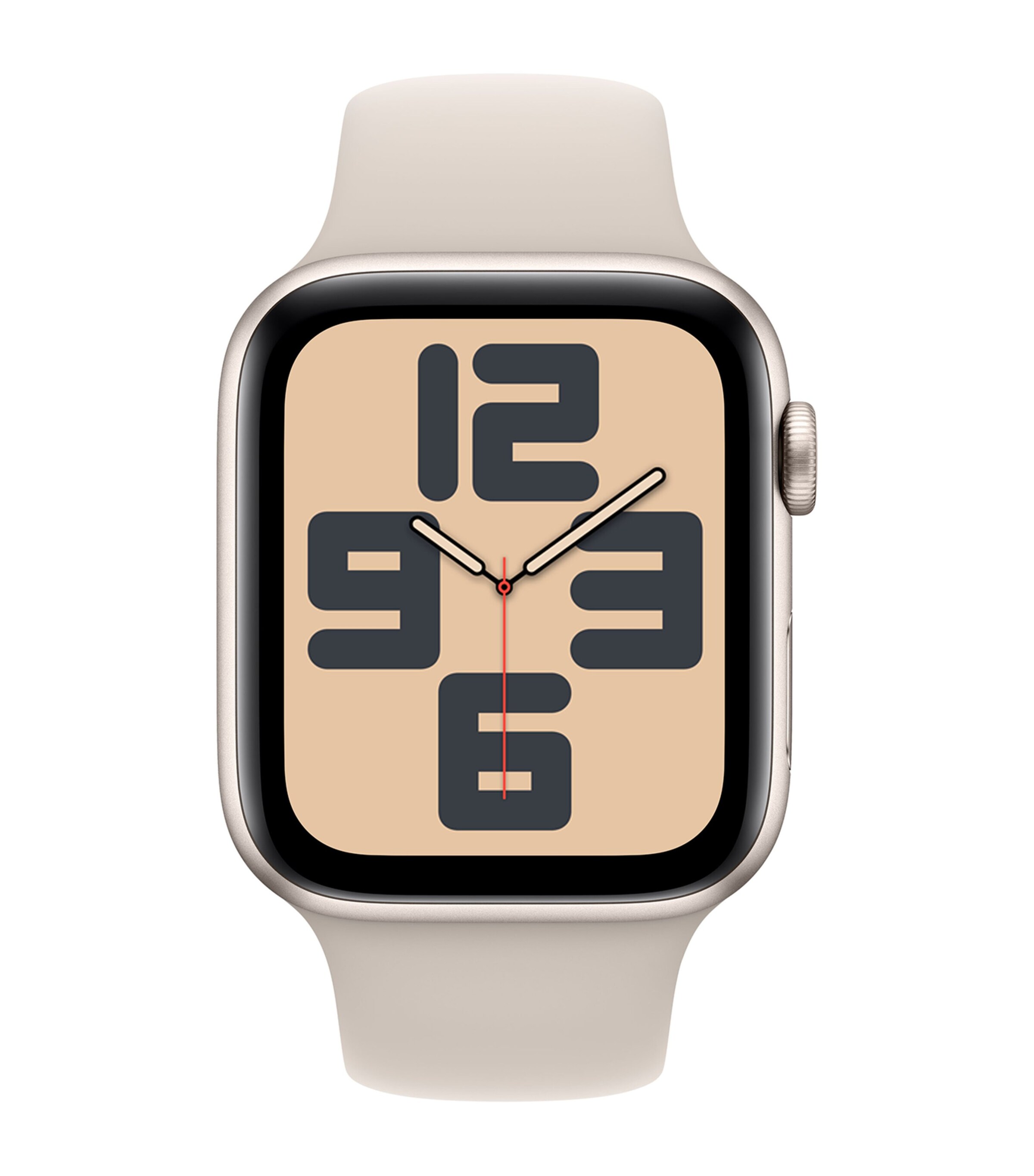 Apple Apple Watch SE 2023 –  Starlight with Starlight Sport Band, 44mm, Medium/Large Starlight Image 4