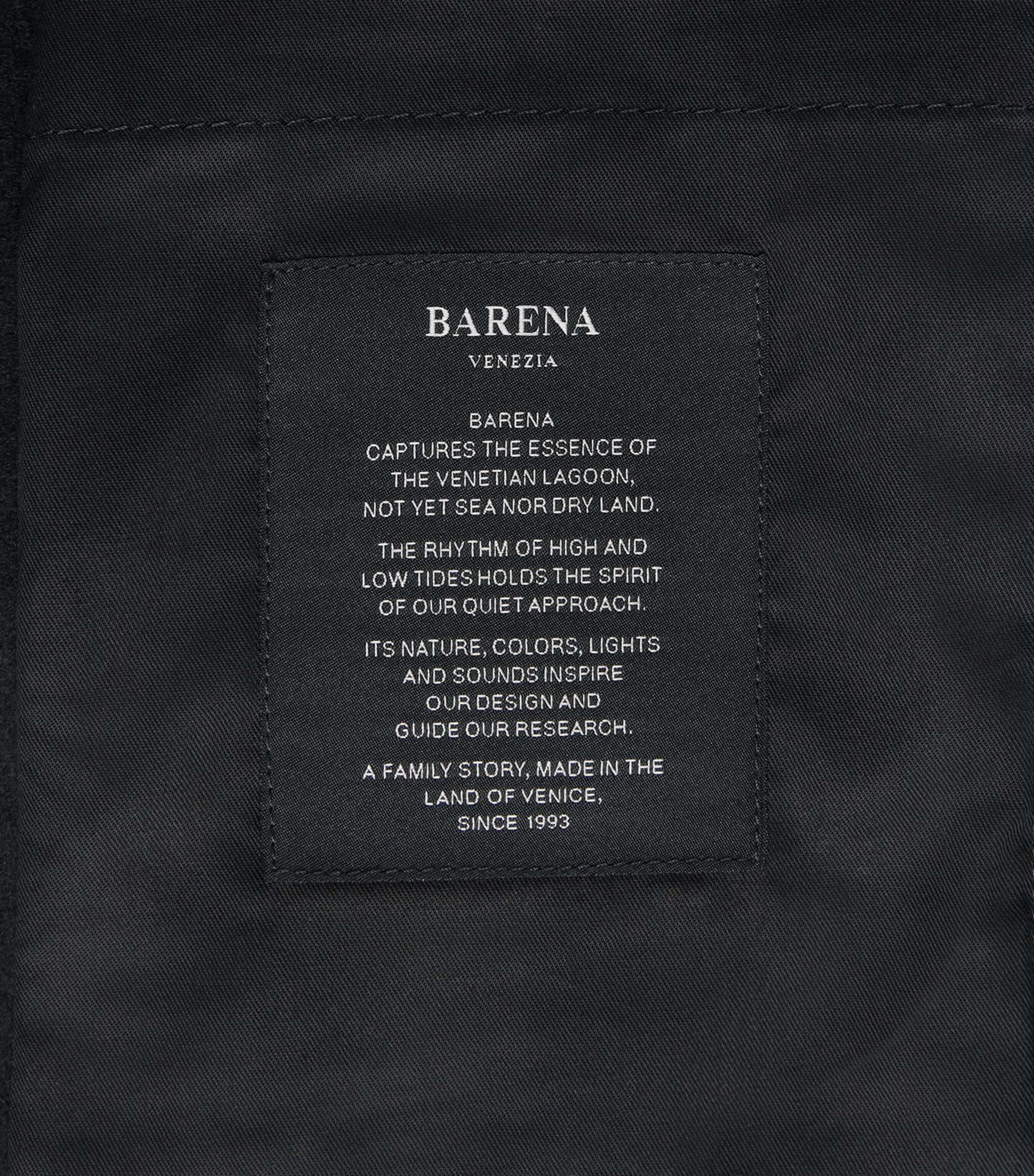Barena Mens Wool-Blend Tailored Bomber Jacket Nero Image 6