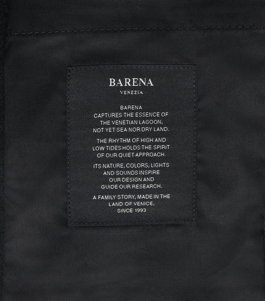 Barena Mens Wool-Blend Tailored Bomber Jacket Nero Image 6