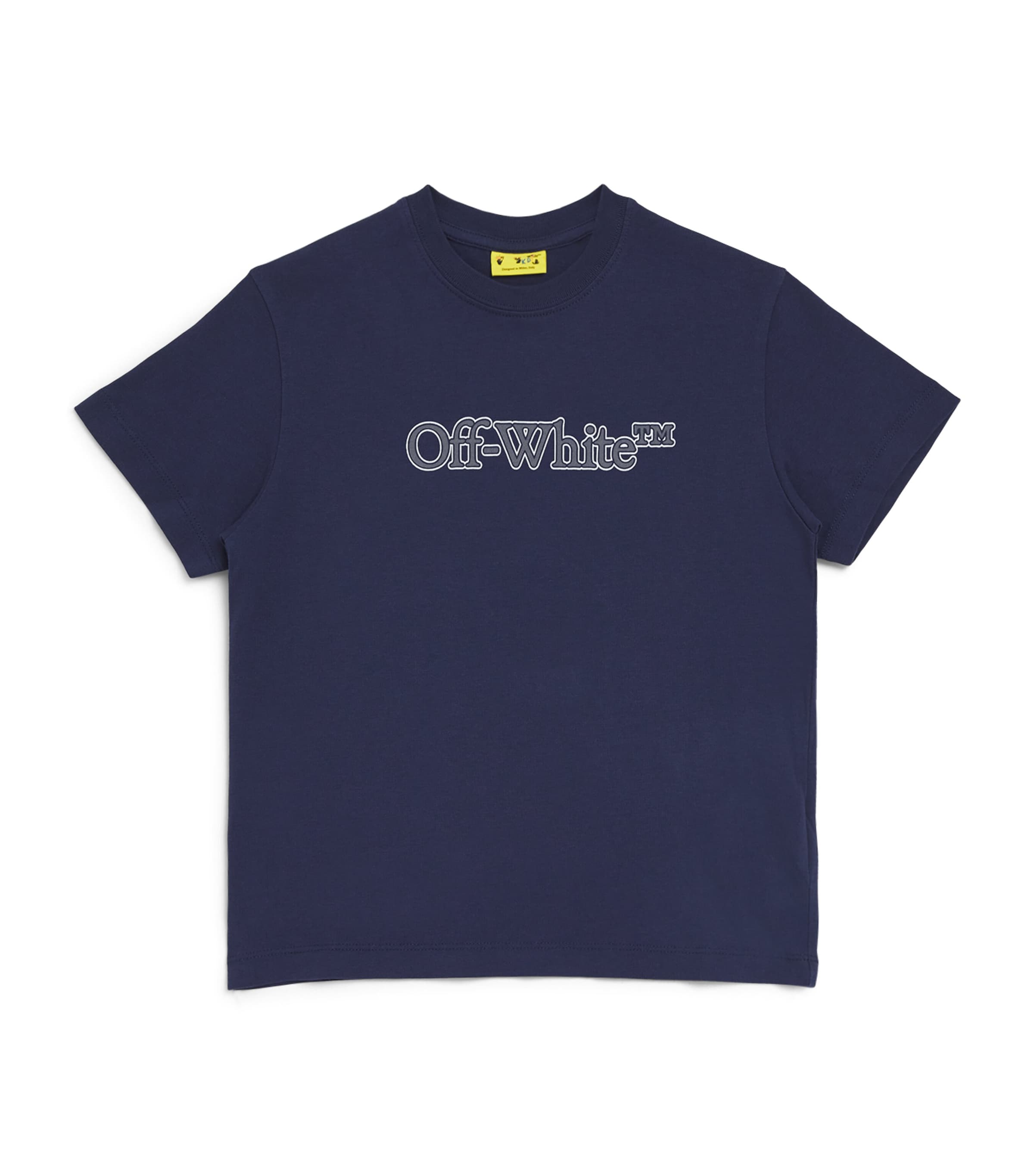 Shop Off-white Bookish Logo T-shirt In Navy