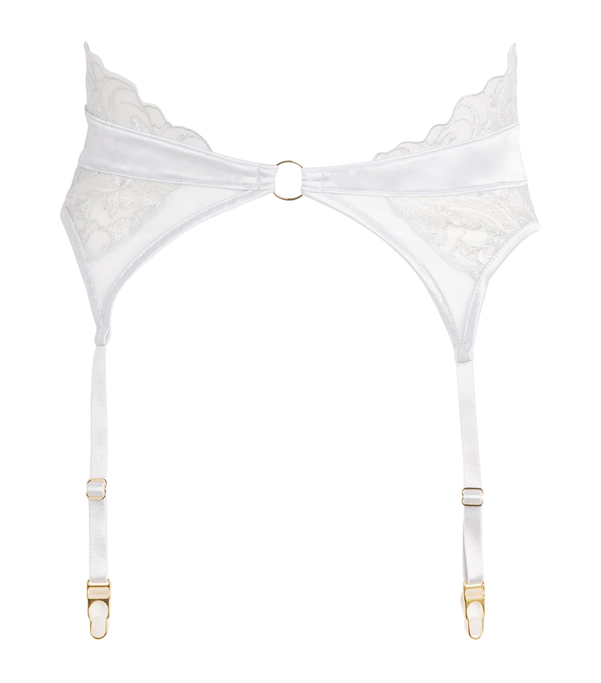 Aubade Satin Lace-trim Waistcincher In White