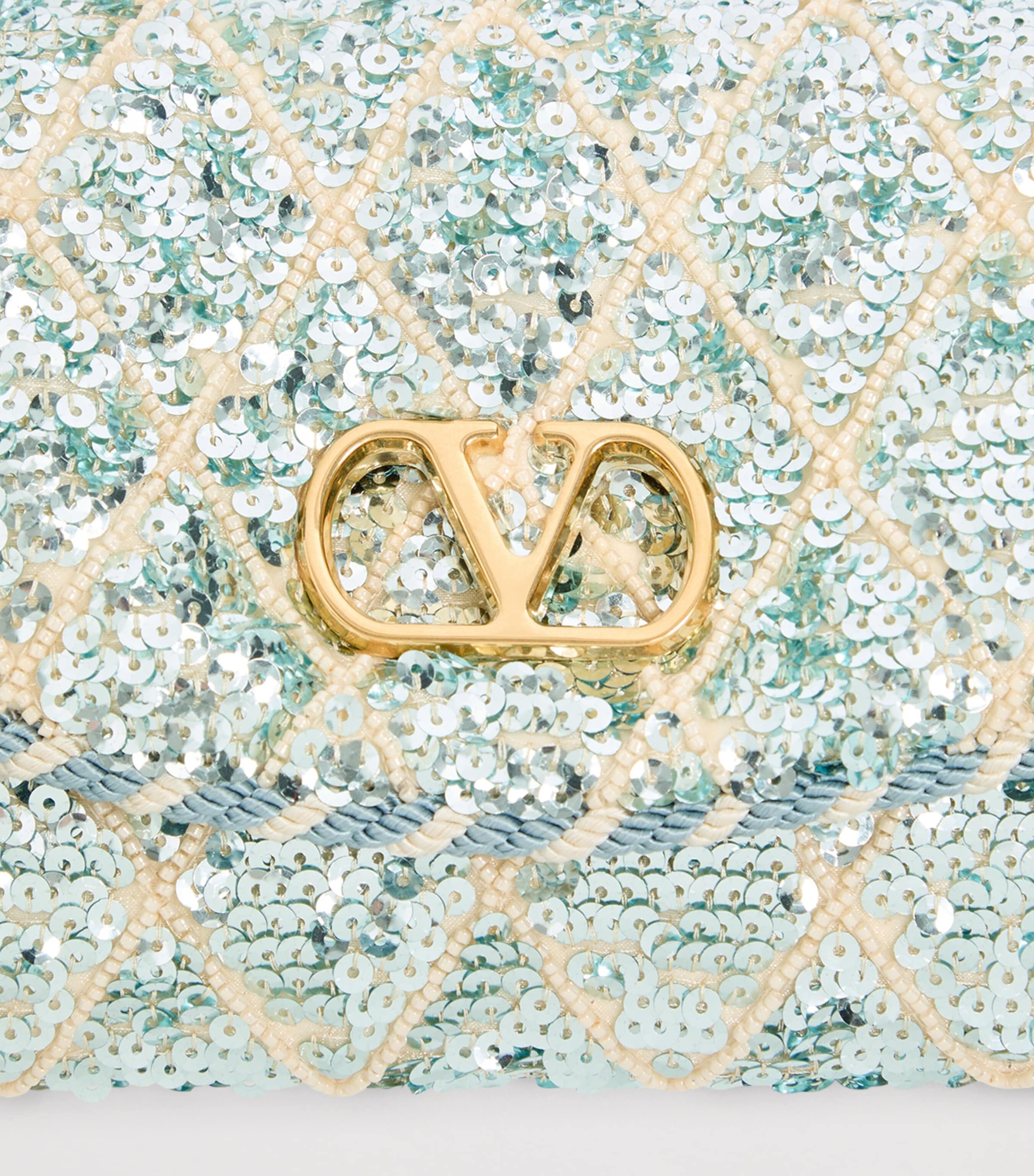 Valentino Garavani Sequinned DeVain Shoulder Bag Image 8