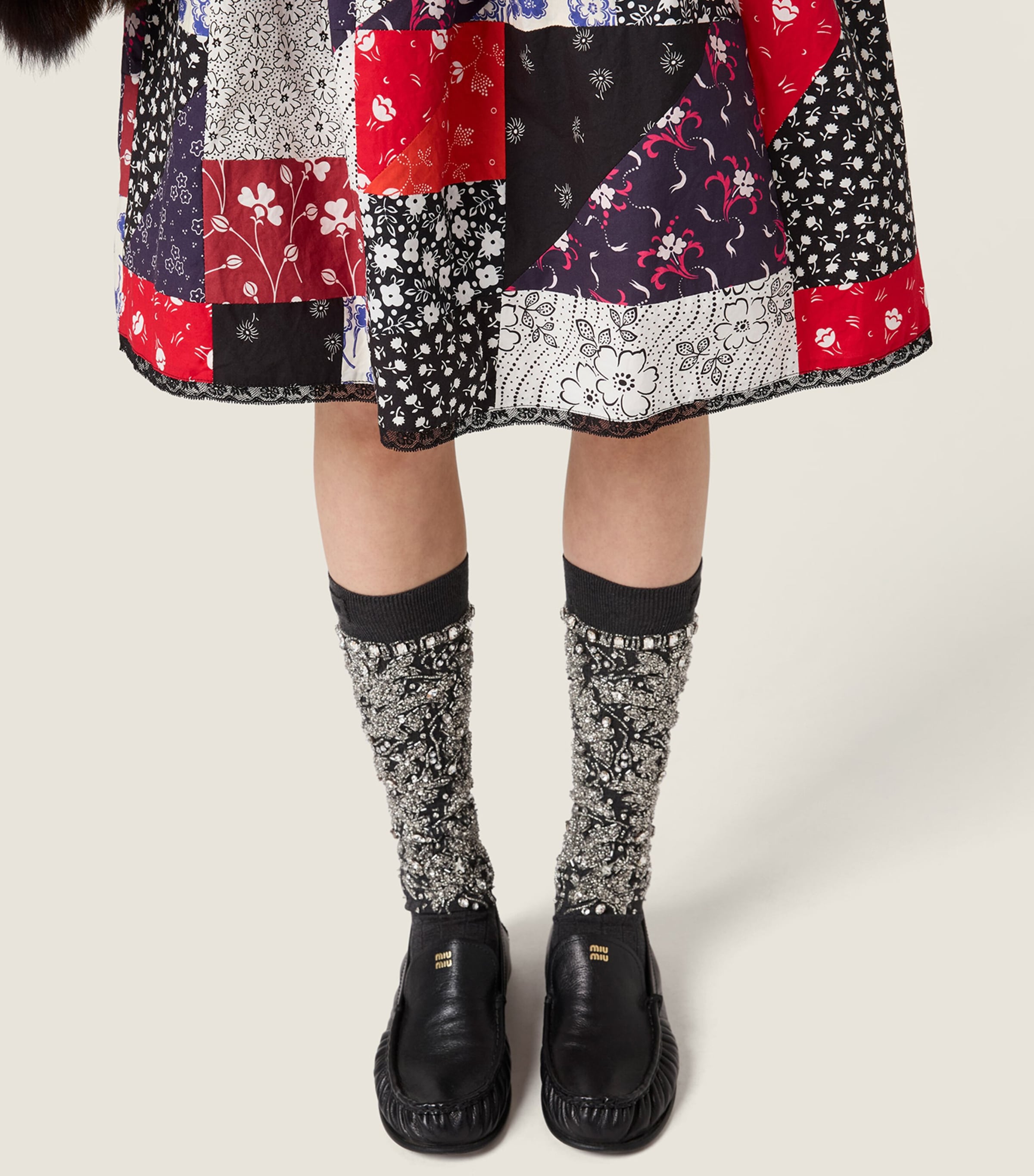 Poplin Printed Midi Skirt F0055 Image 5