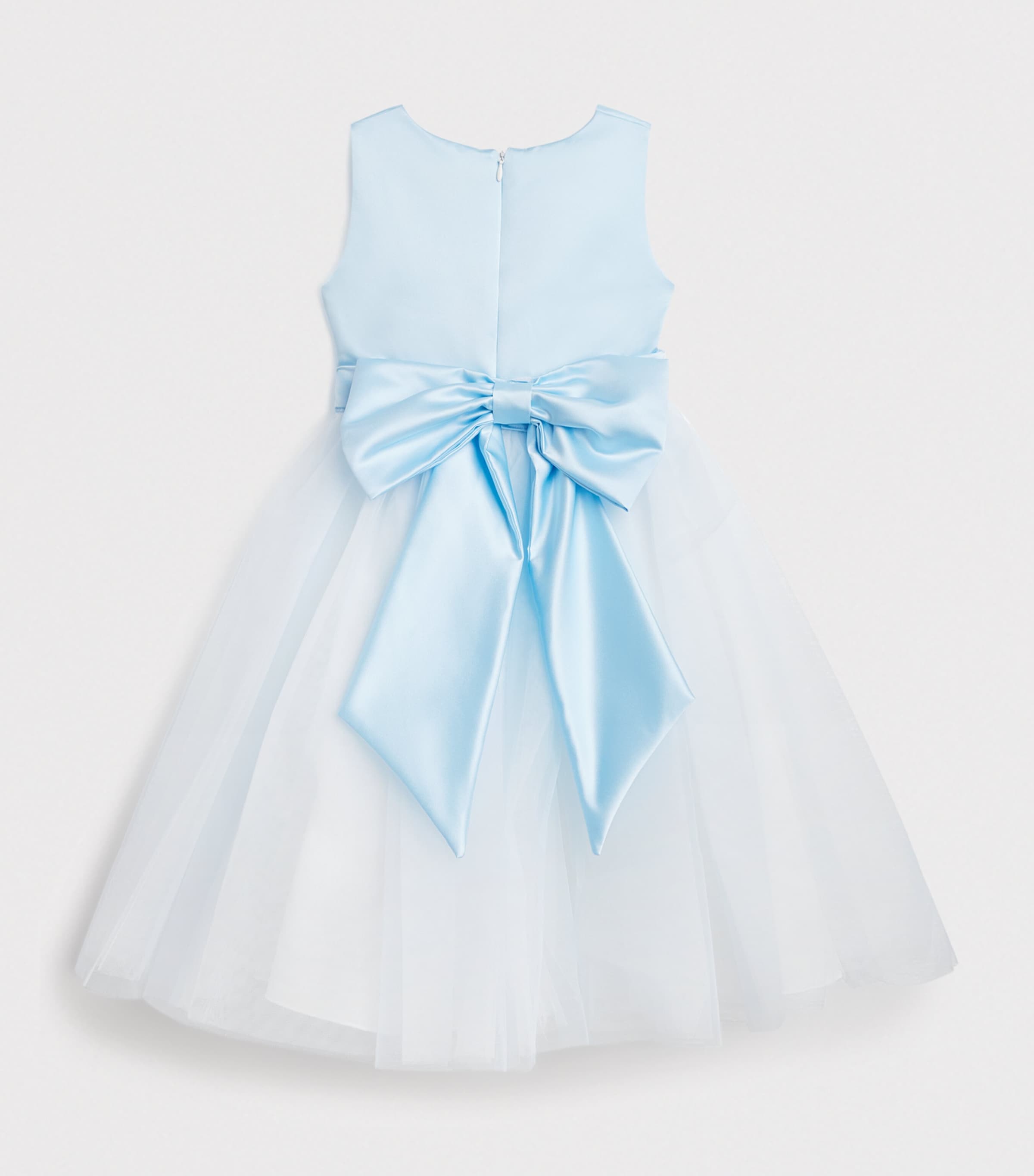 Tulle Floral-Detail Dress (4-14 Years) CIELO-PALE BLUE Image 2