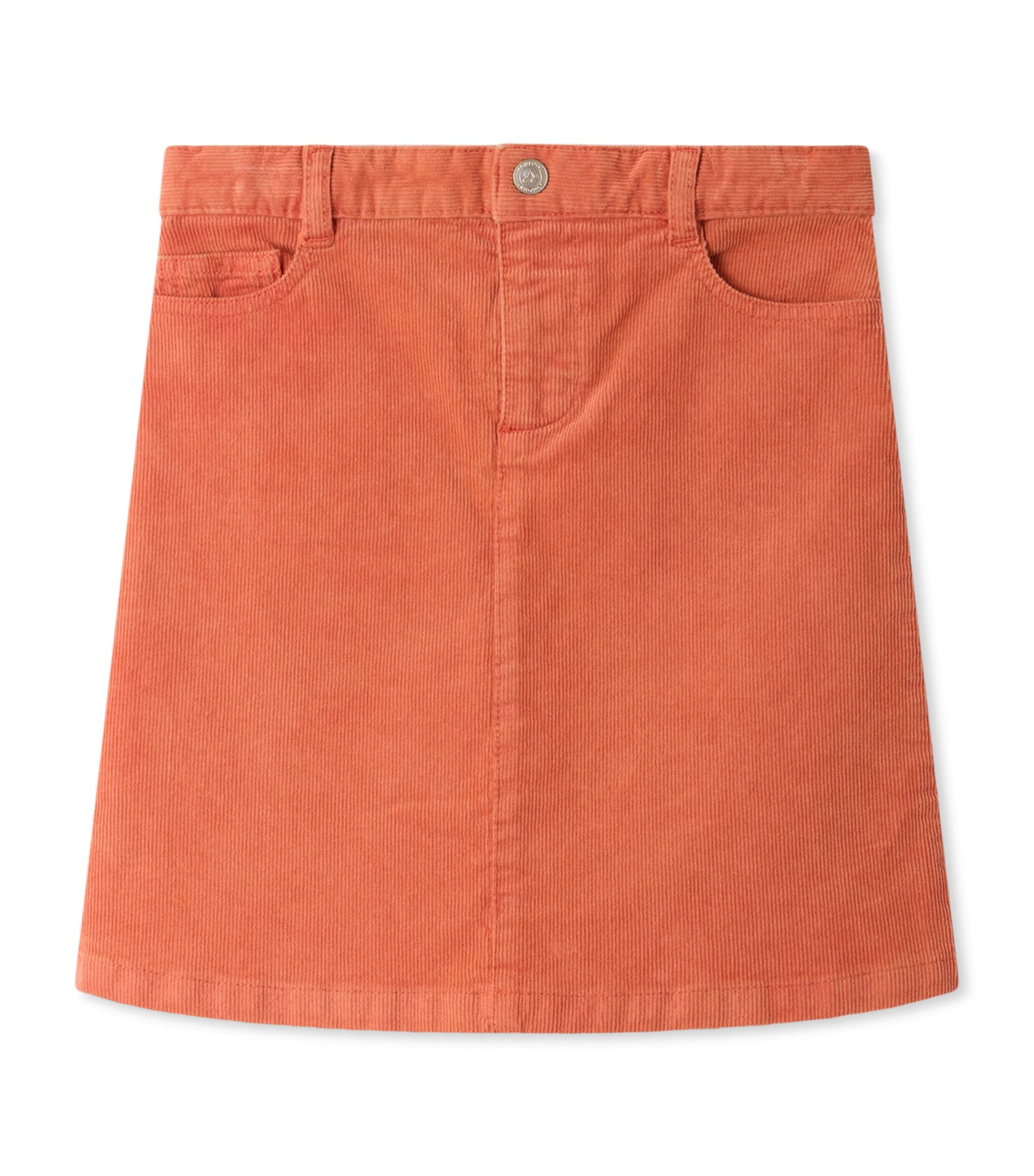Bonpoint Cotton Corduroy Merryl Skirt (4-8 Years) Abricot Image 1