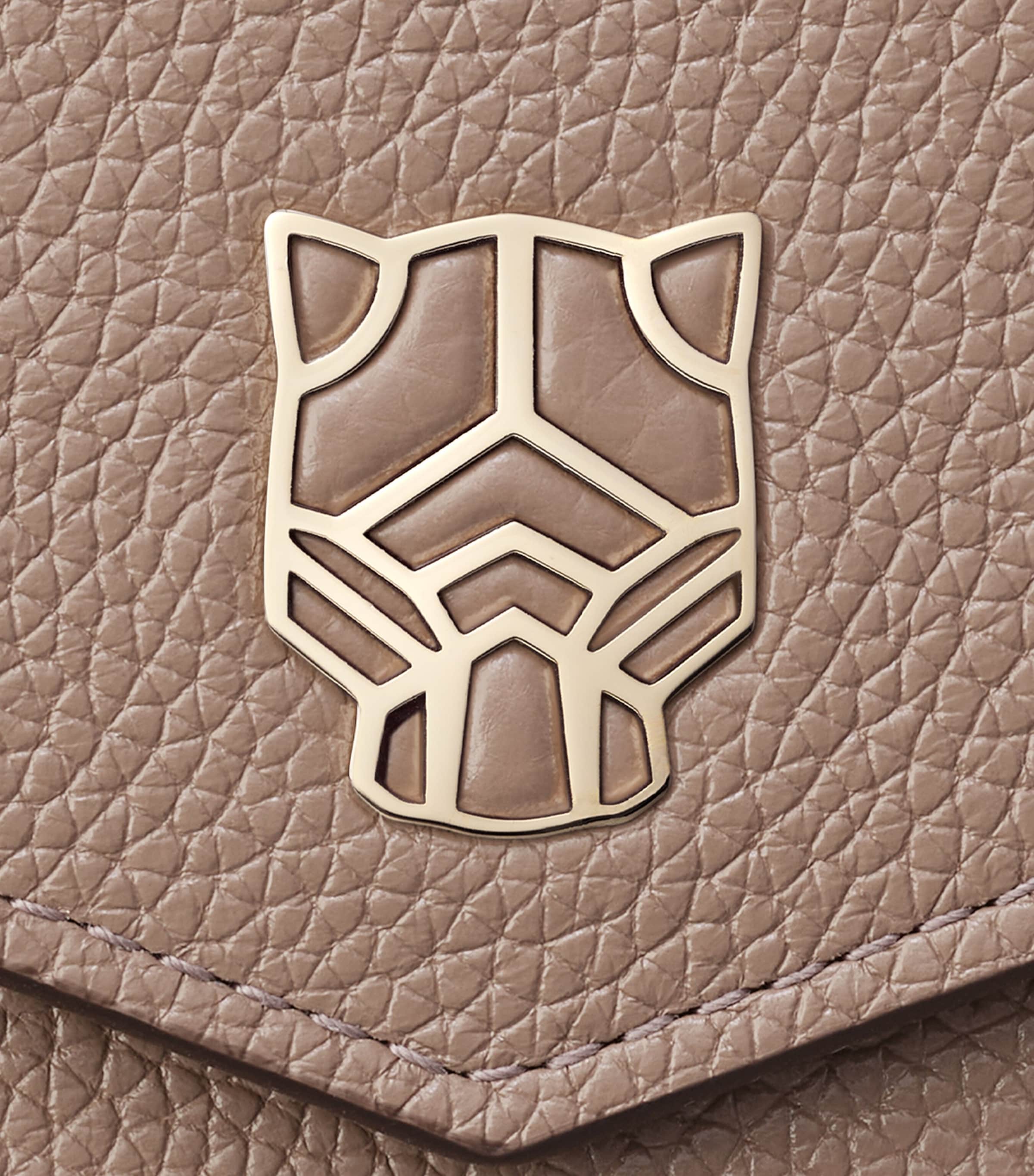 Mini Leather Panthère Graphique Wallet BEIGE Image 3