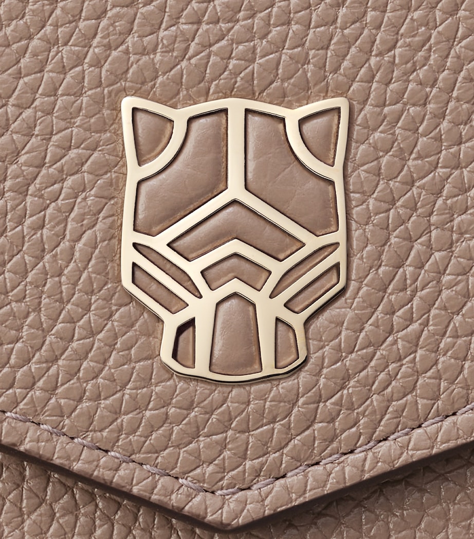 Mini Leather Panthère Graphique Wallet BEIGE Image 3