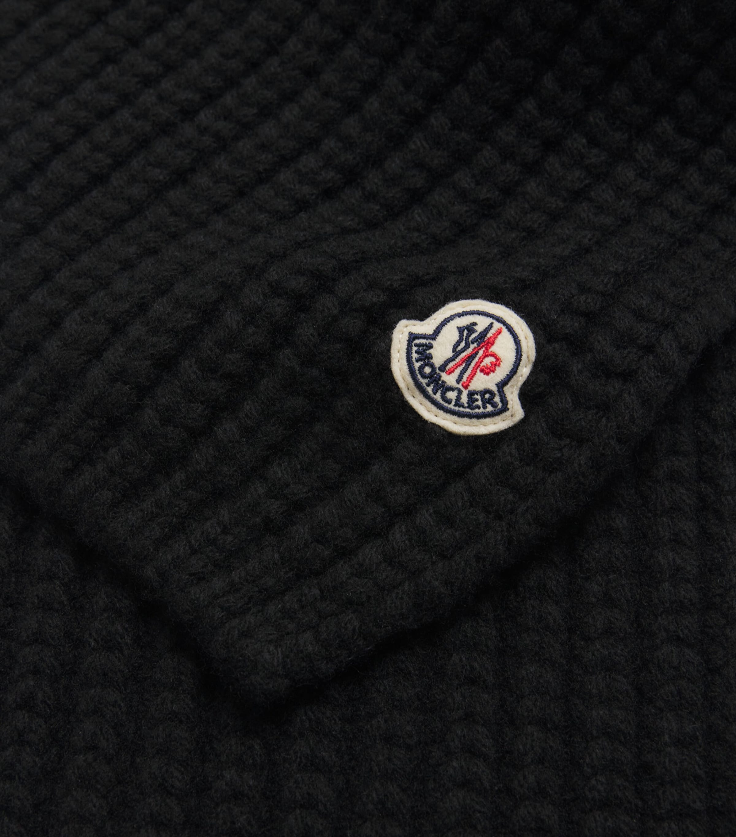 Wool Logo-Patch Scarf 999 Image 4