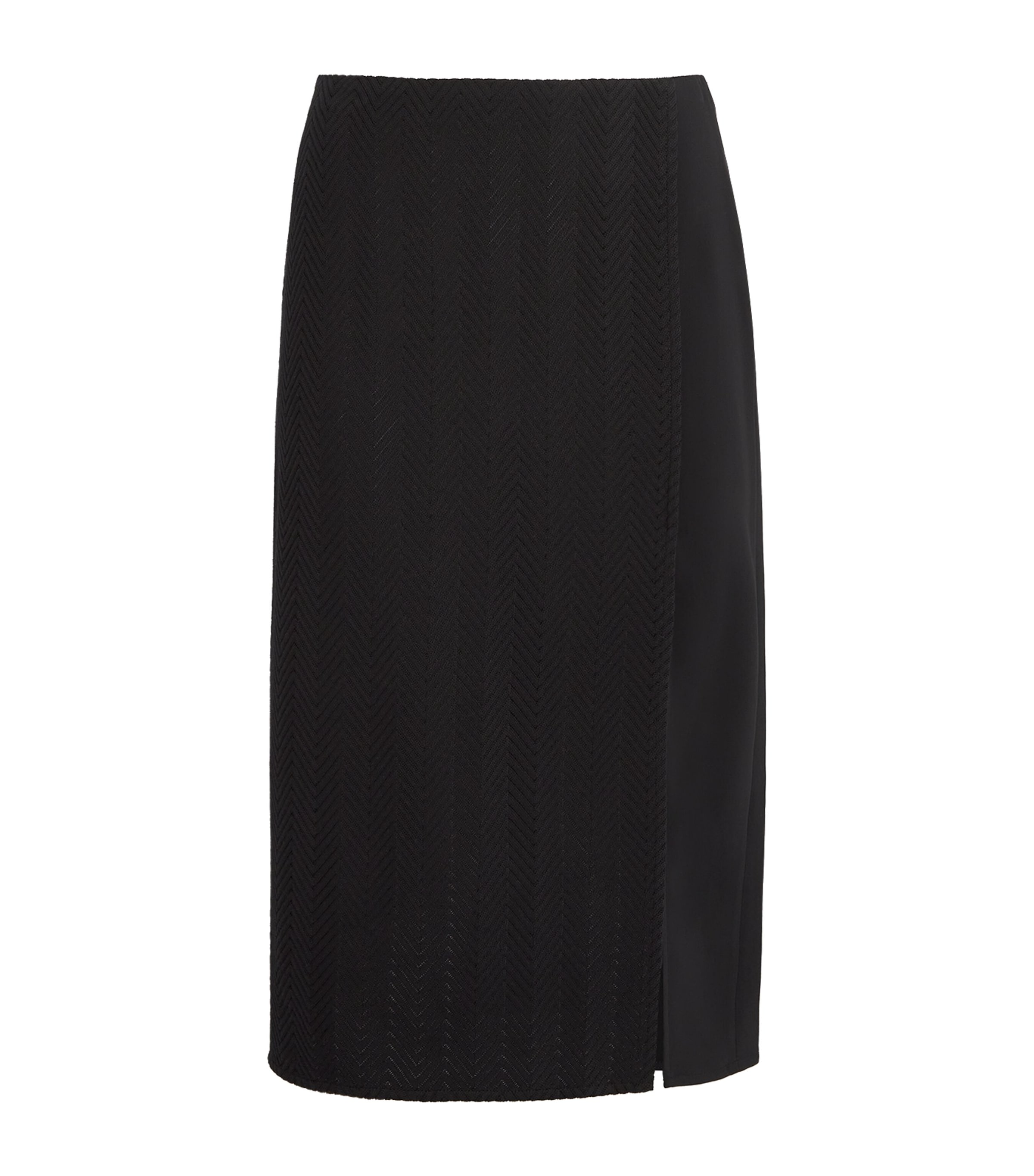 Shop Missoni Zigzag-knit Midi Skirt In Black