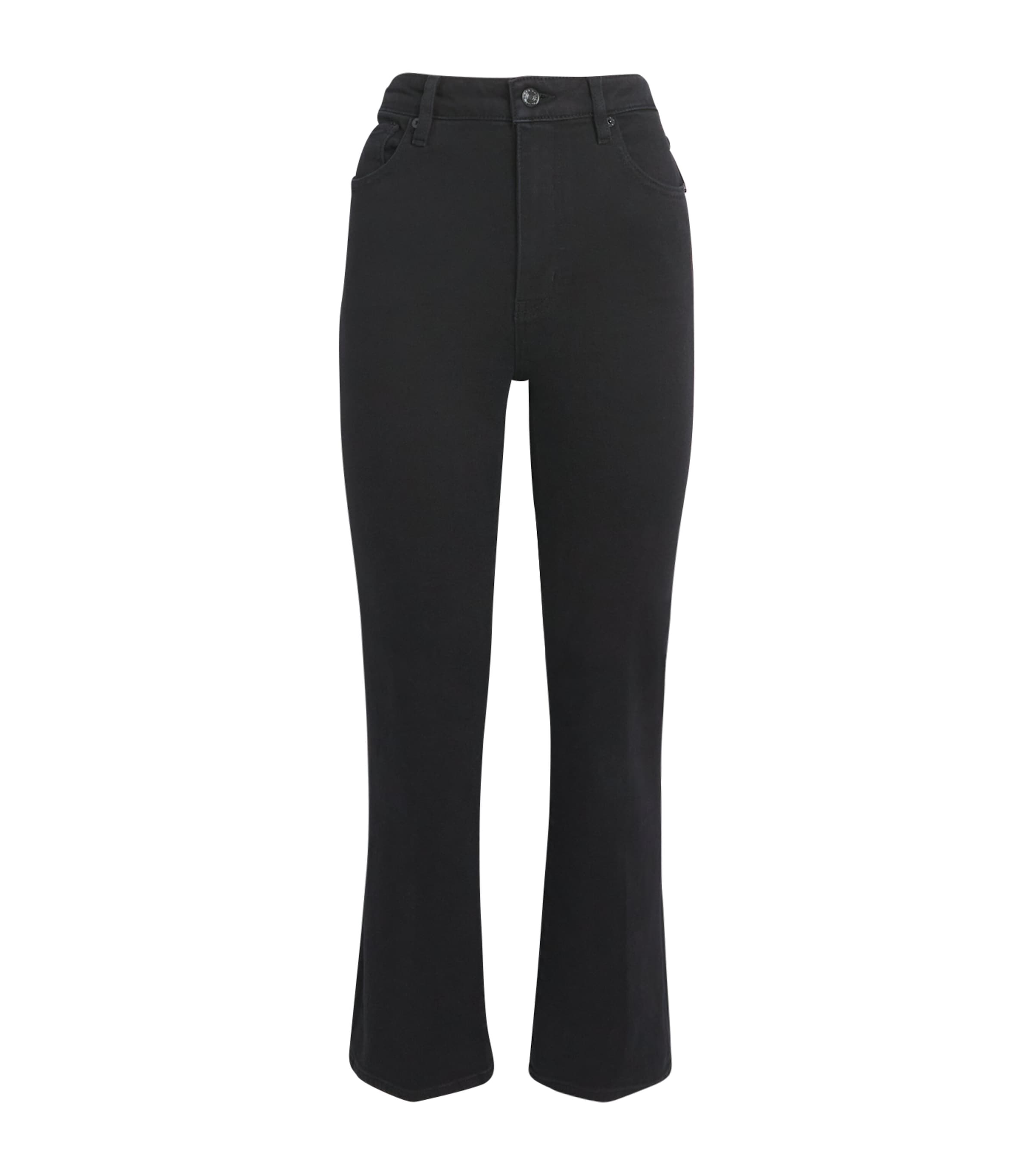 Frame The Reboot Crop Bootcut Jeans In Black