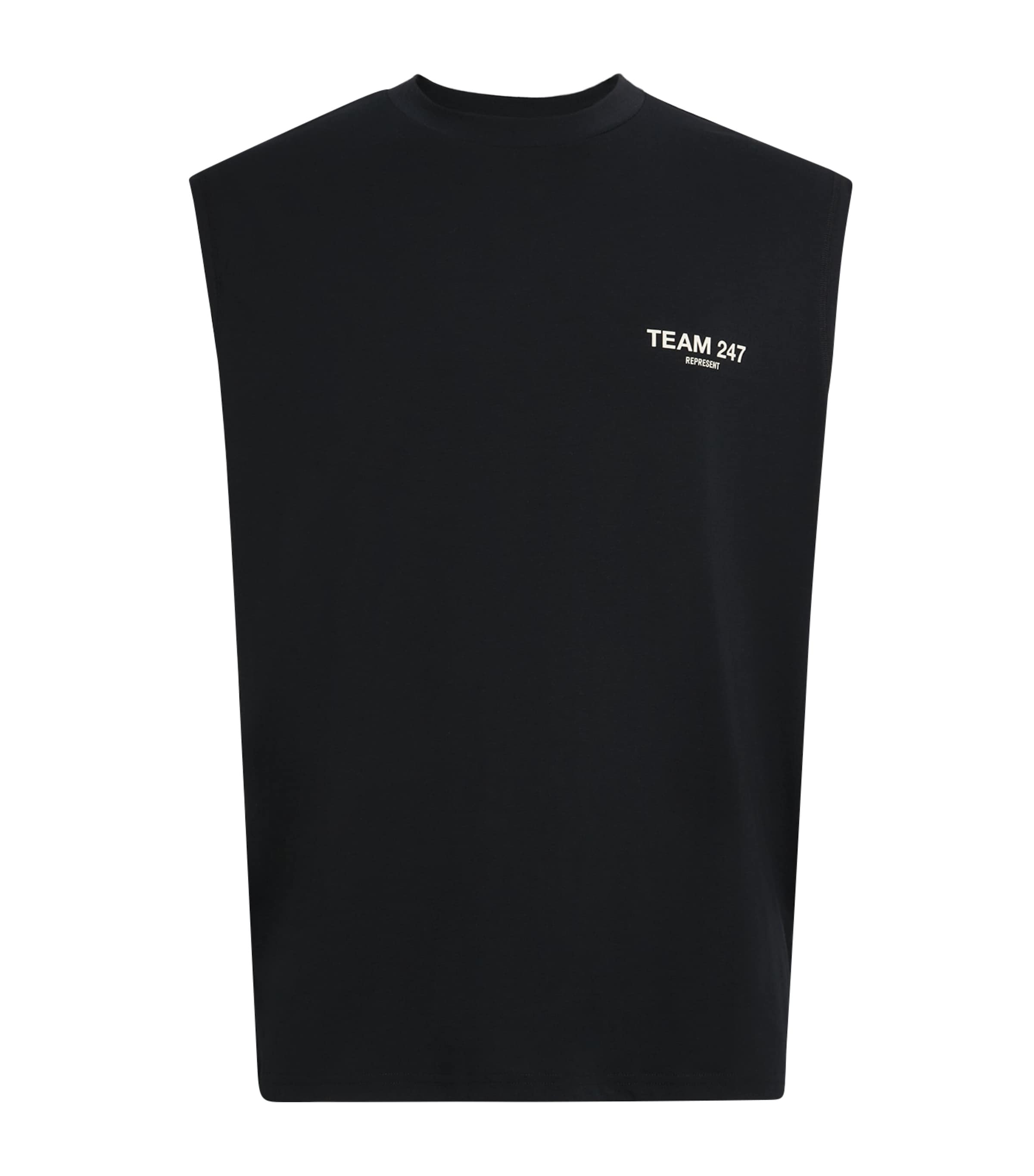 Represent 247 Mens Team 247 Tank Top Jet Black Image 1