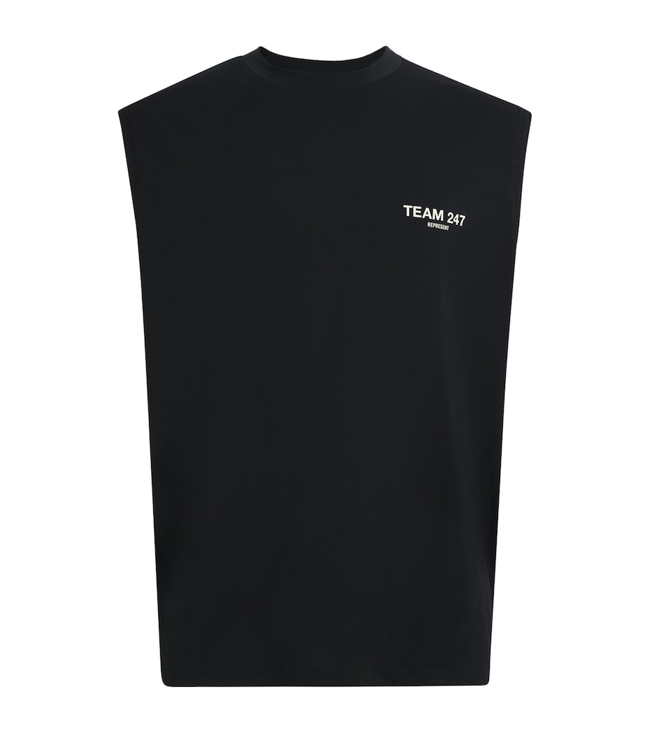 Represent 247 Mens Team 247 Tank Top Jet Black Image 1