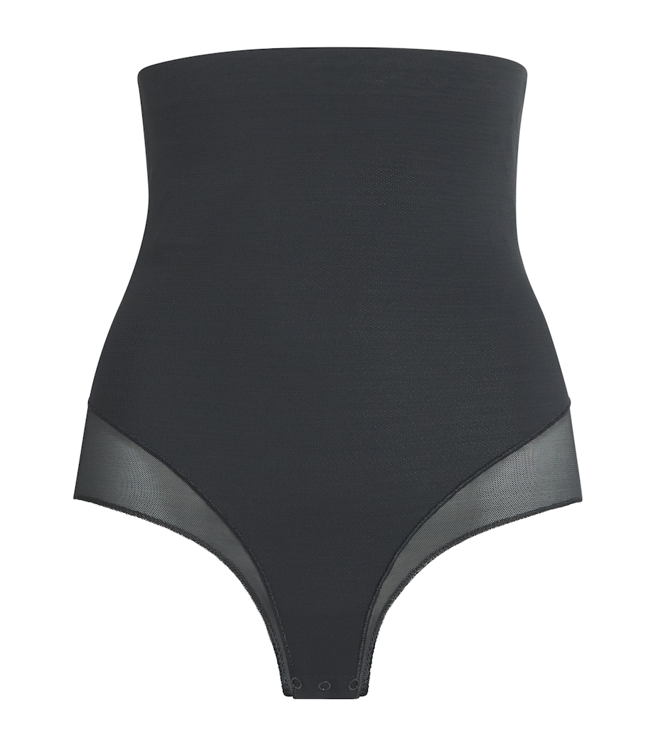 Skims Womens Power Mesh High-Rise Briefs Onyx Image 1