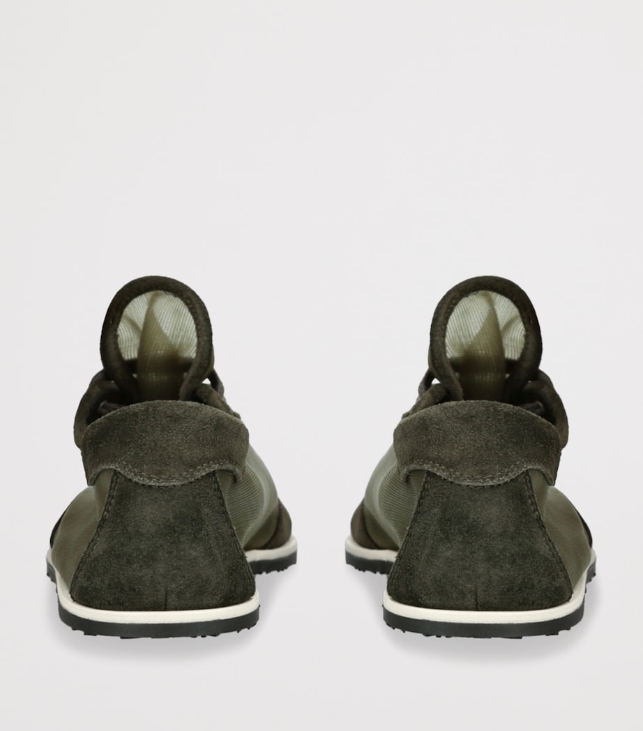 Mesh Lace-Up Sneakers KHAKI Image 2