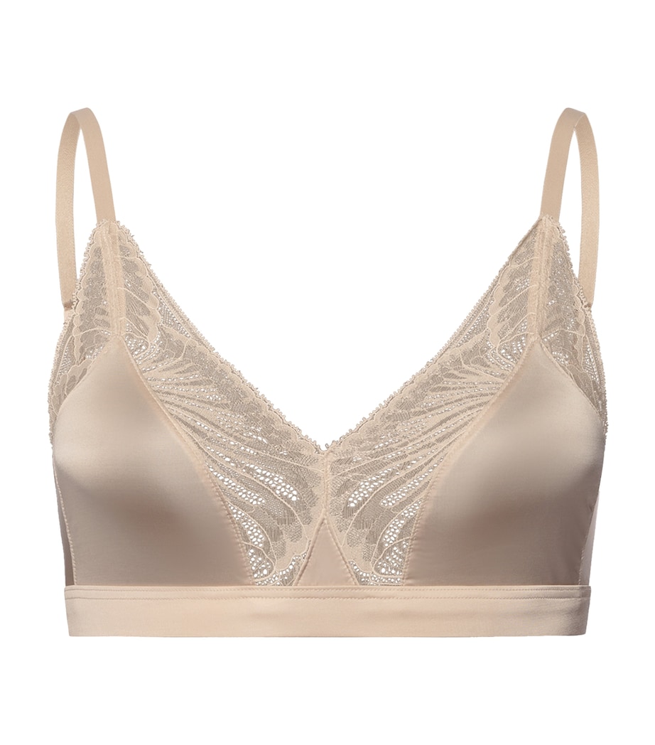 Satin Lace-Trim Lilith Bra COFFEE QUARTZ Image 1