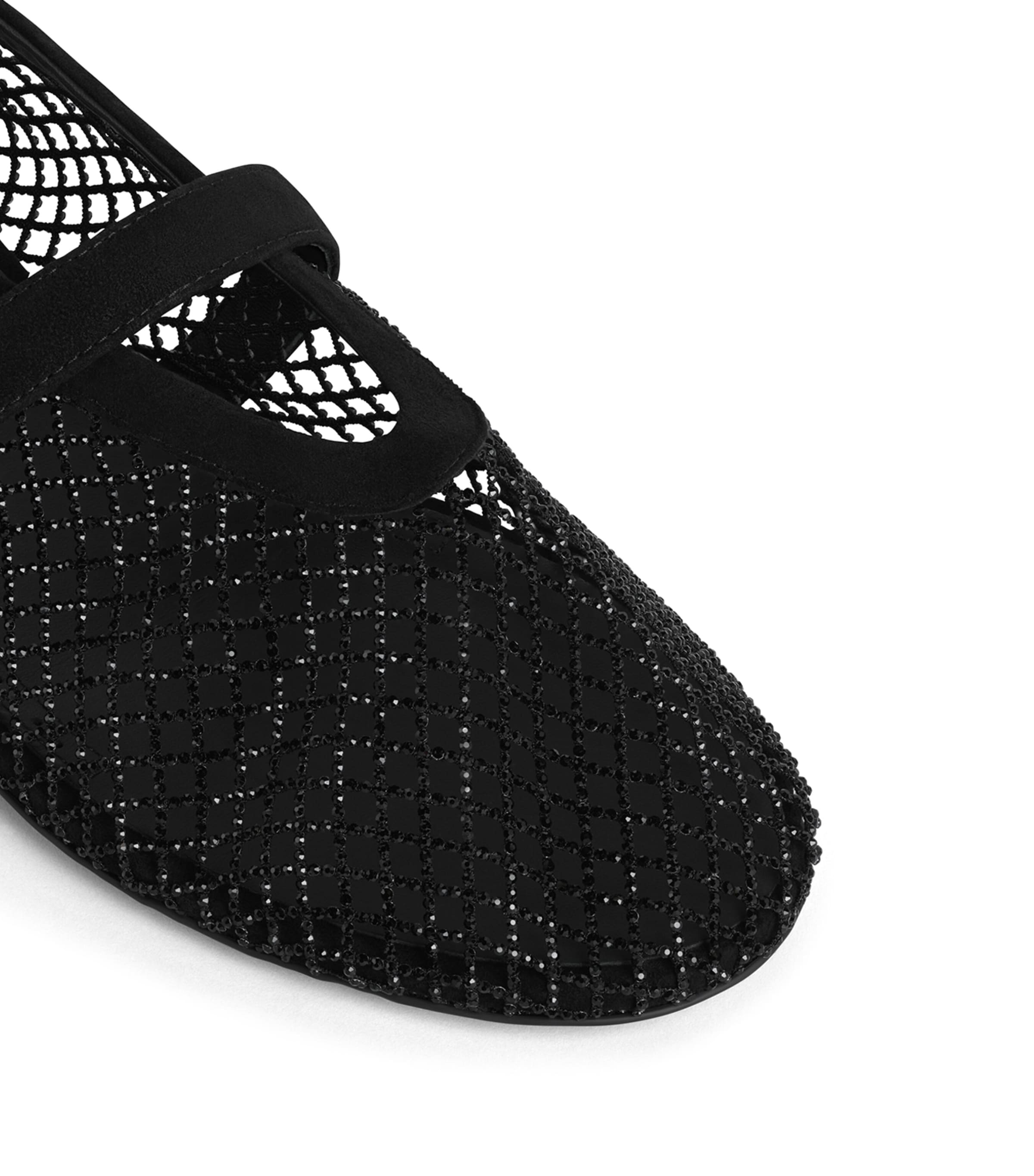 Beaded Mesh Ballet Flats NOIR Image 4