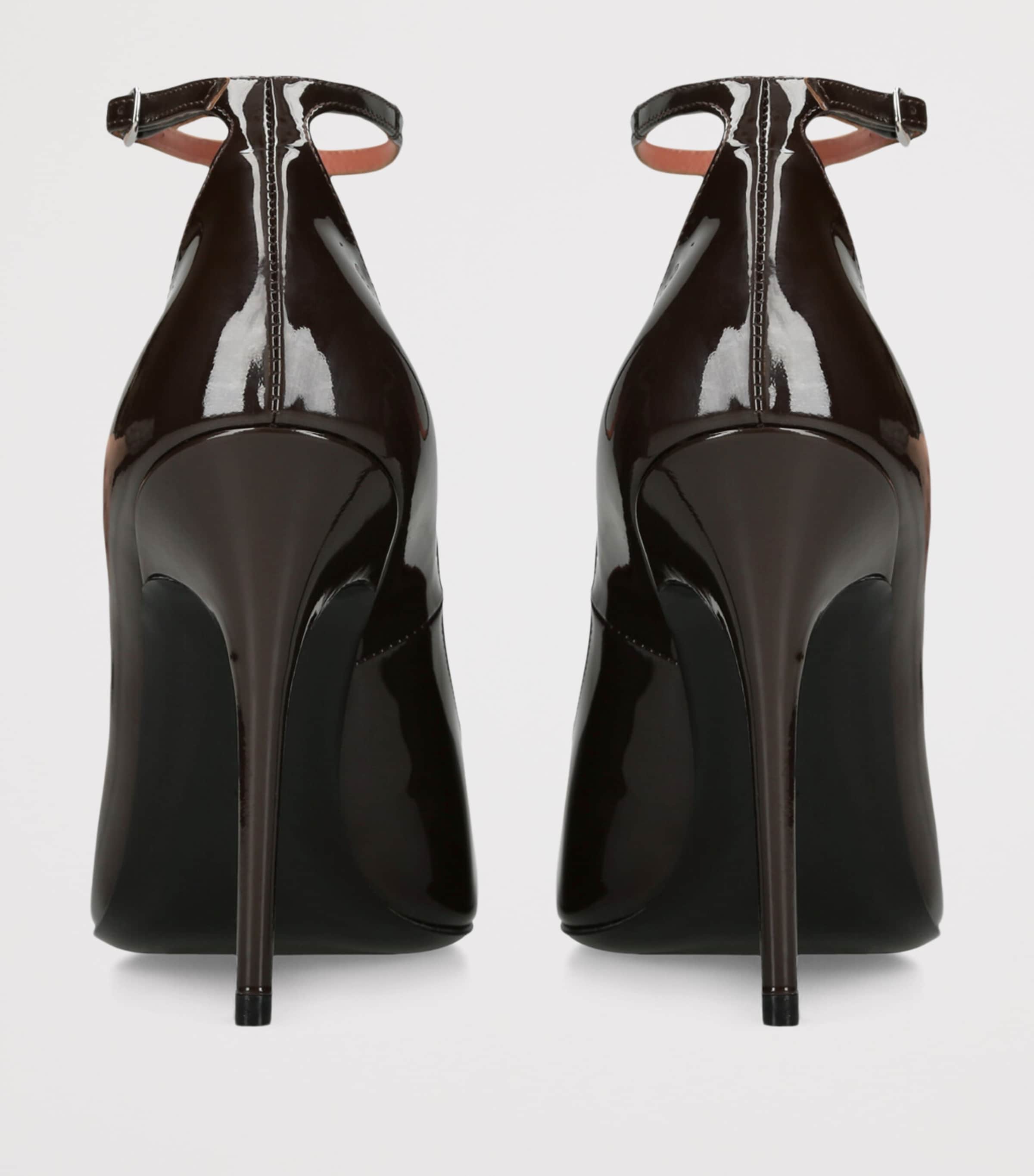 Patent Leather Anok Pumps 105 DARK BROWN Image 2