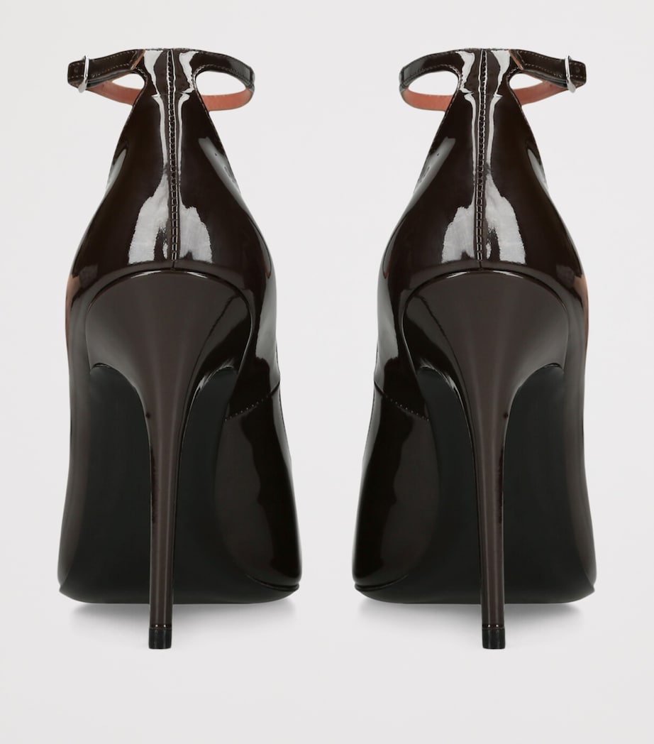 Patent Leather Anok Pumps 105 DARK BROWN Image 2