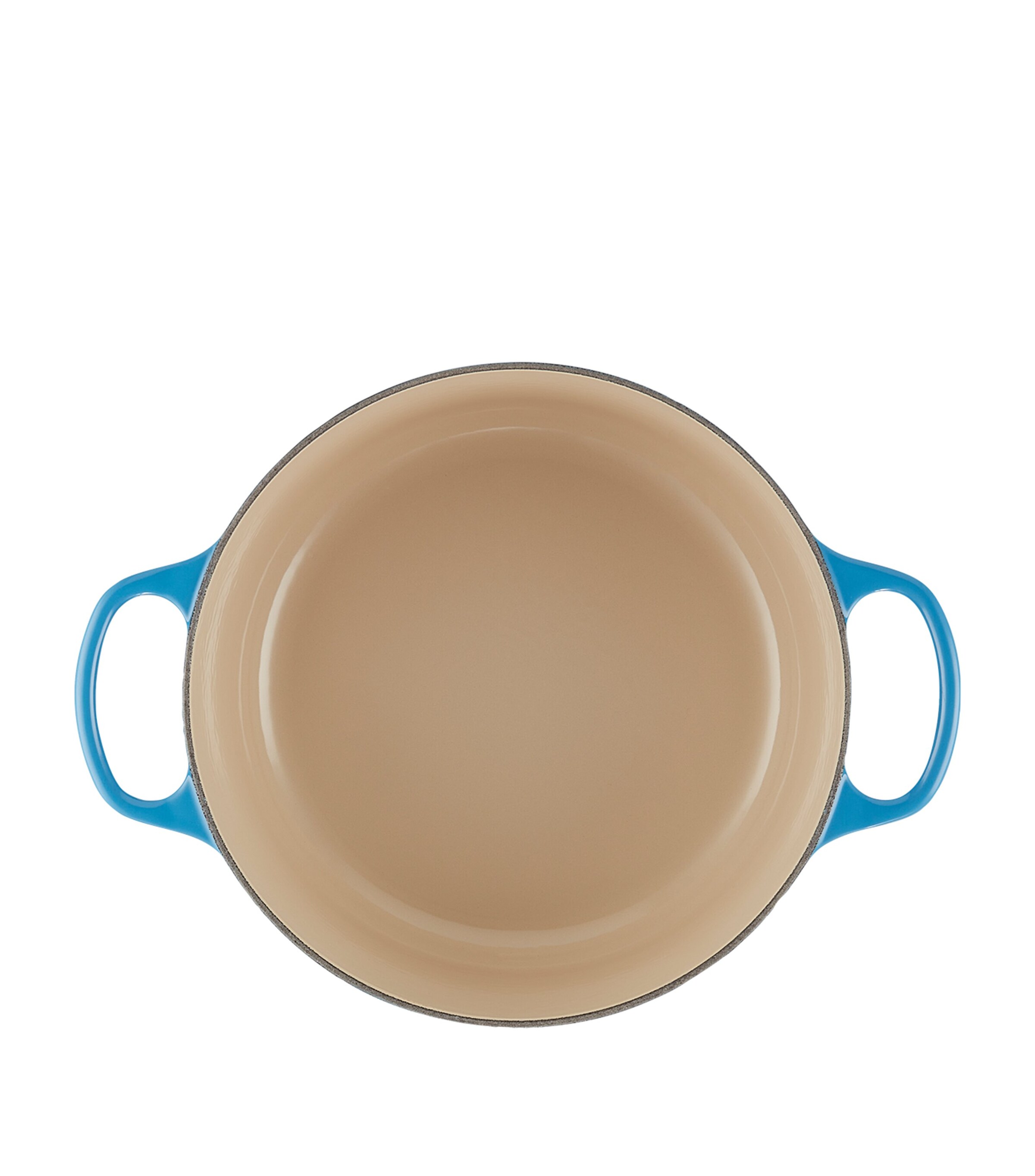 Le Creuset Cast Iron Round Casserole Dish (26cm) Azure Blue Image 4