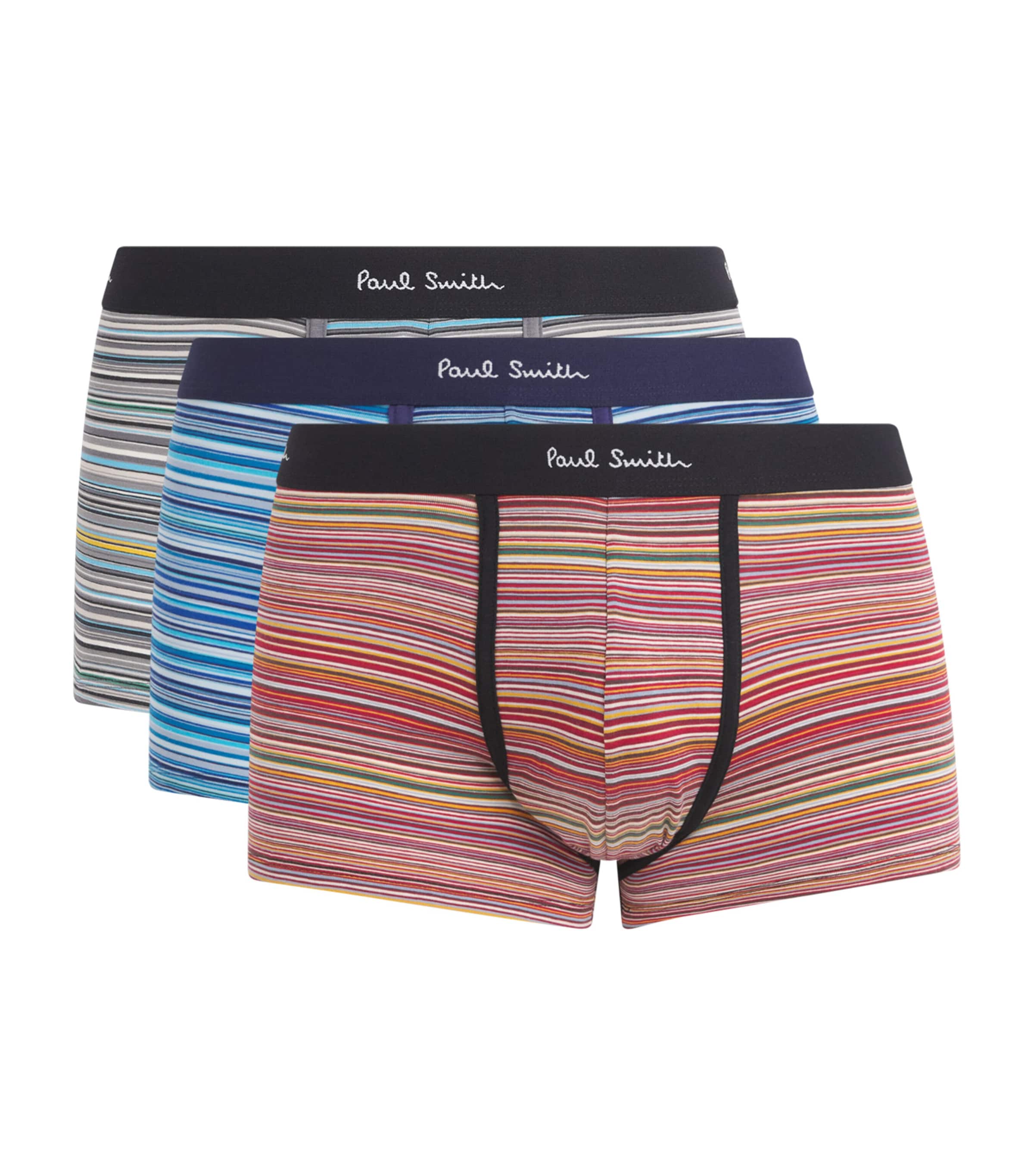 Stretch-Organic Cotton Signature Stripe Trunks (Pack of 3) 1A MUTICOLOUR Image 1