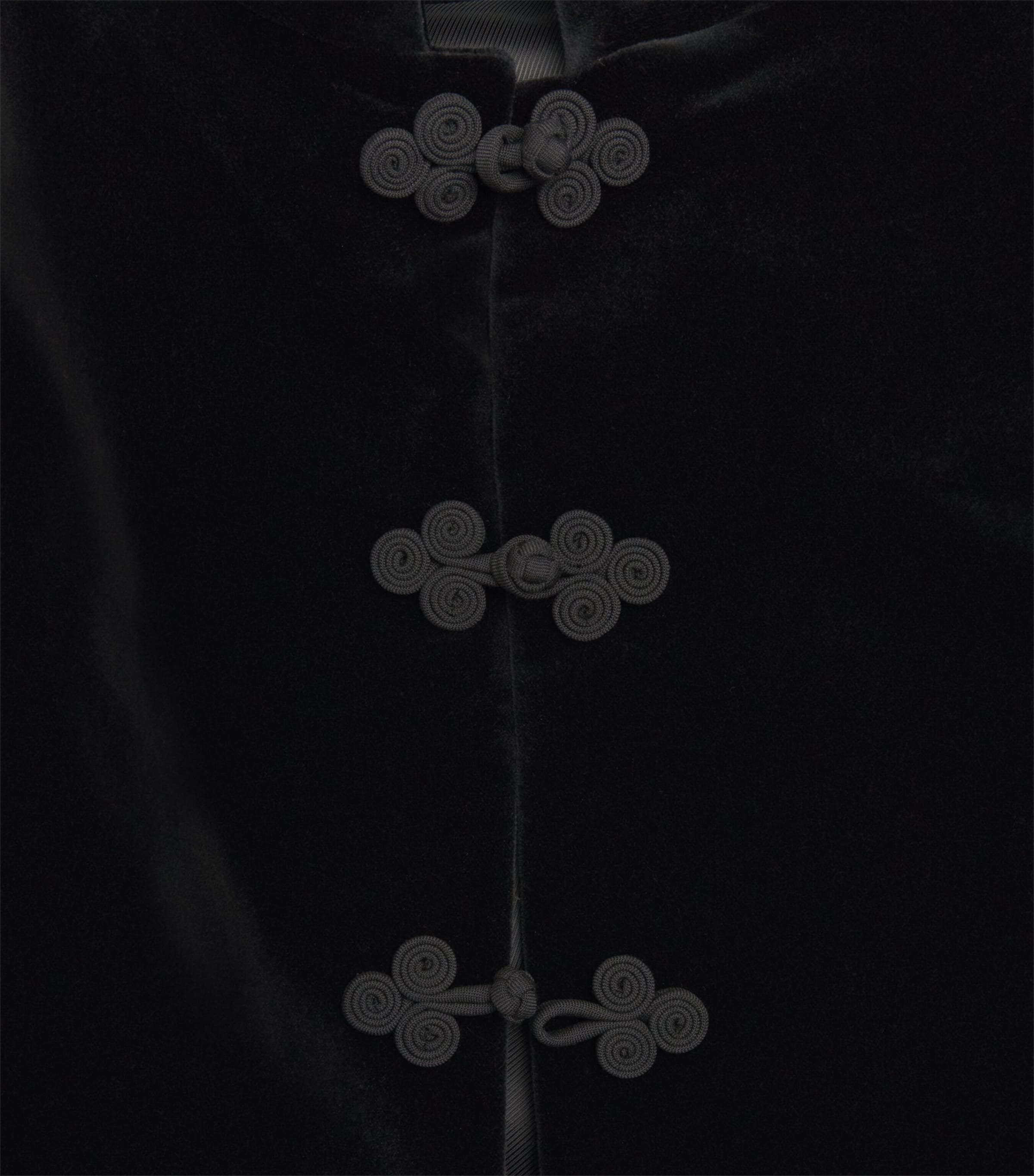 Róhe Womens Velvet Pankou-Closure Jacket Black Image 6