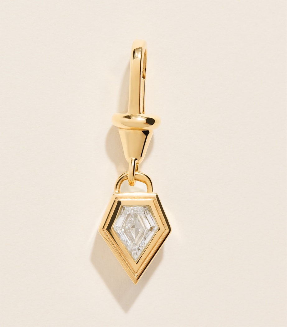 Azlee Yellow Gold and Shield Diamond Le Nouveau Charm Yellow Gold Image 1