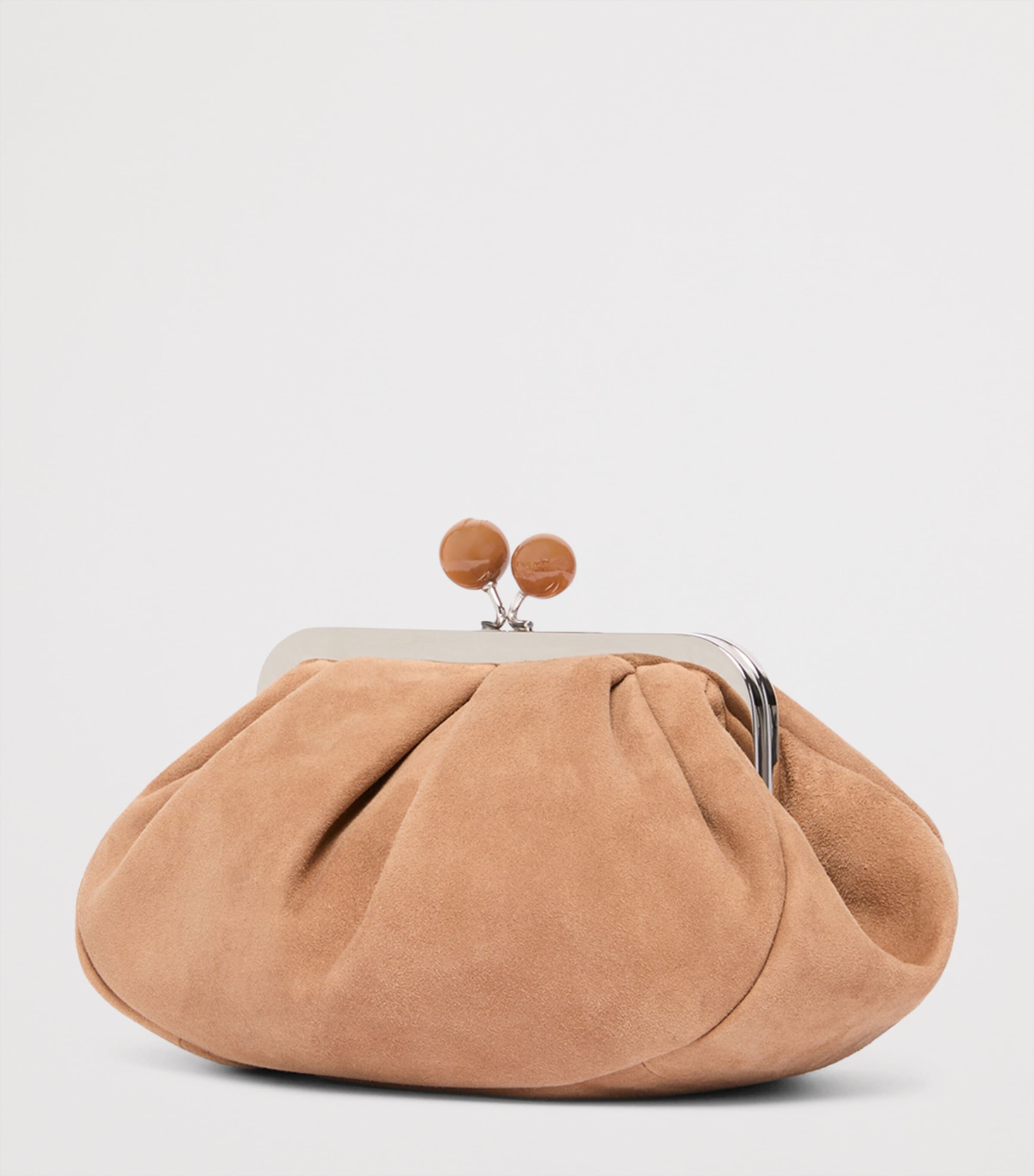 Weekend Max Mara Suede Pasticcino Clutch Bag Sand Image 4