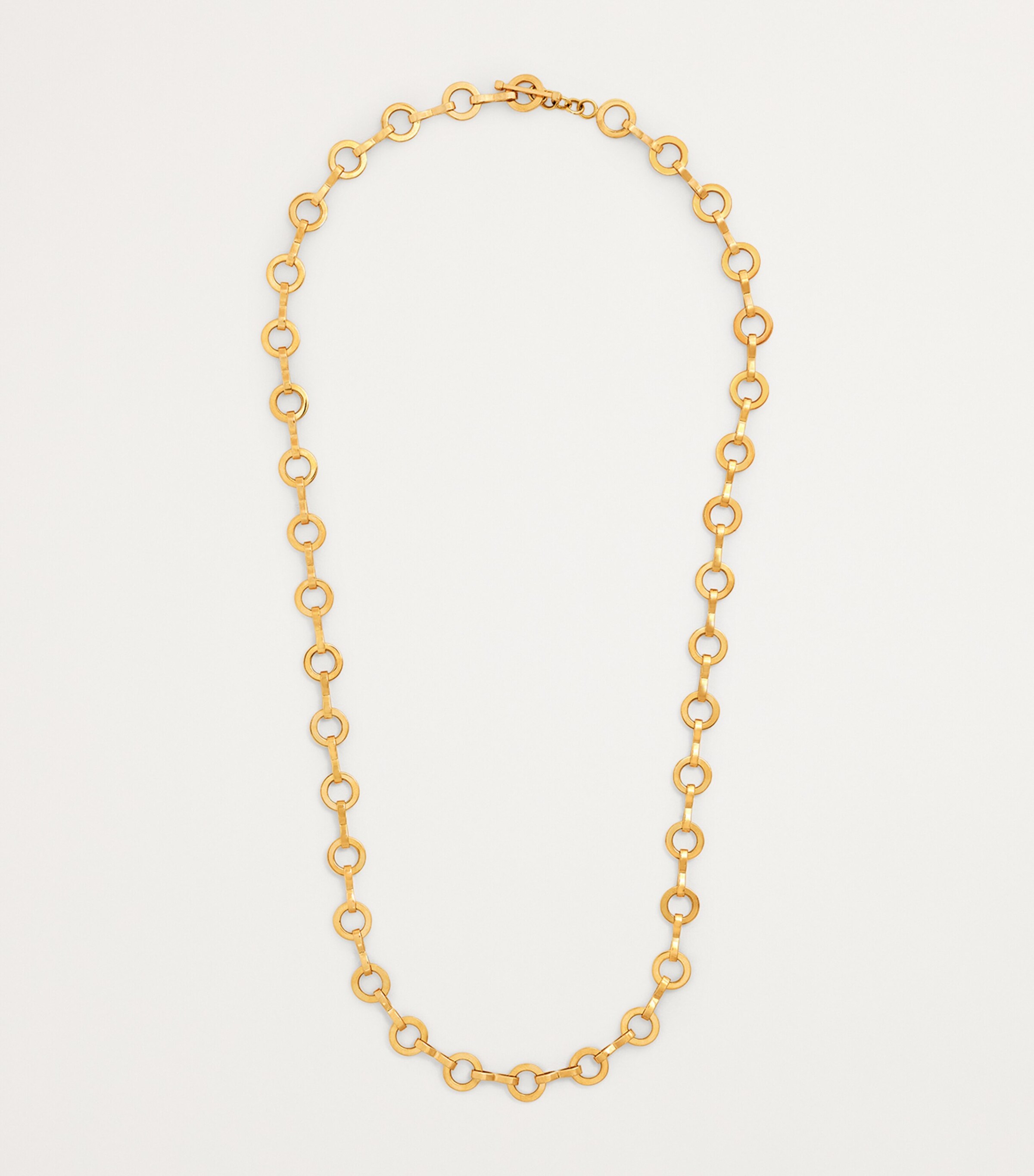 Azlee Yellow Gold Heavy Circle Link Chain Necklace Yellow Gold Image 3