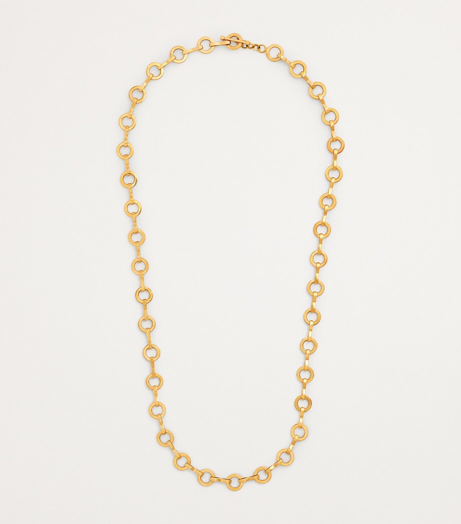 Azlee Yellow Gold Heavy Circle Link Chain Necklace Yellow Gold Image 3