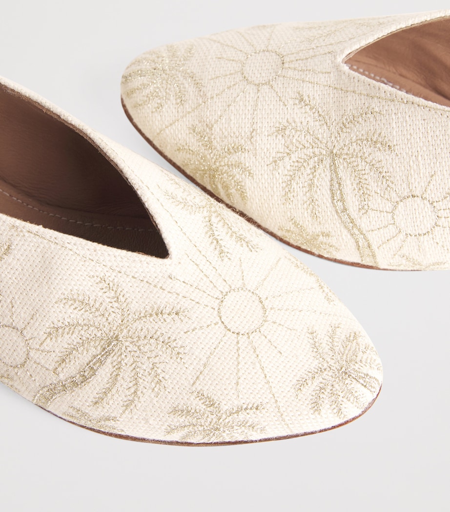 Linen Mules BEIGE/GOLD Image 7