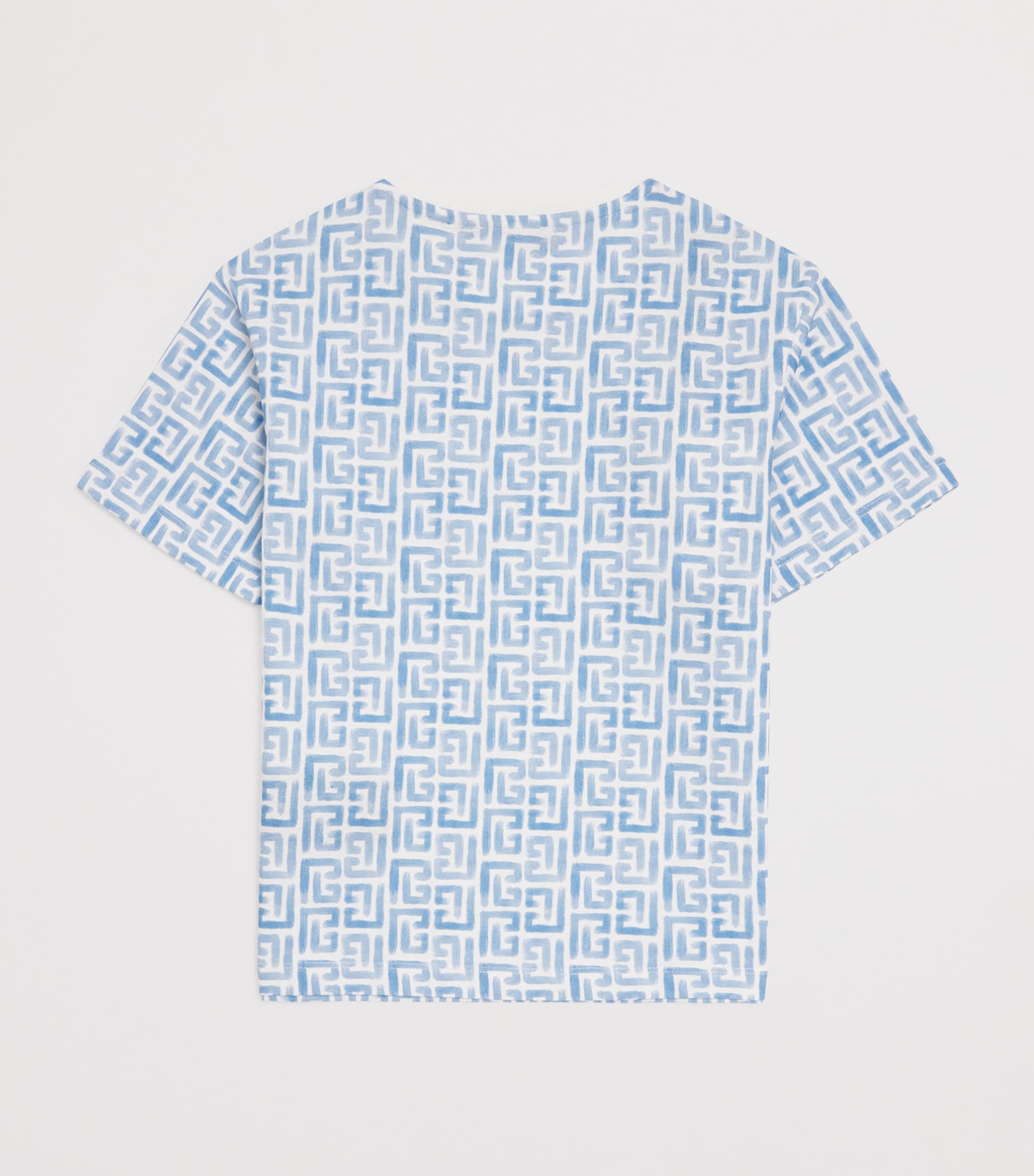 Cotton Monogram T-Shirt (4-14 Years) 100CE WHITE/BLUE Image 2
