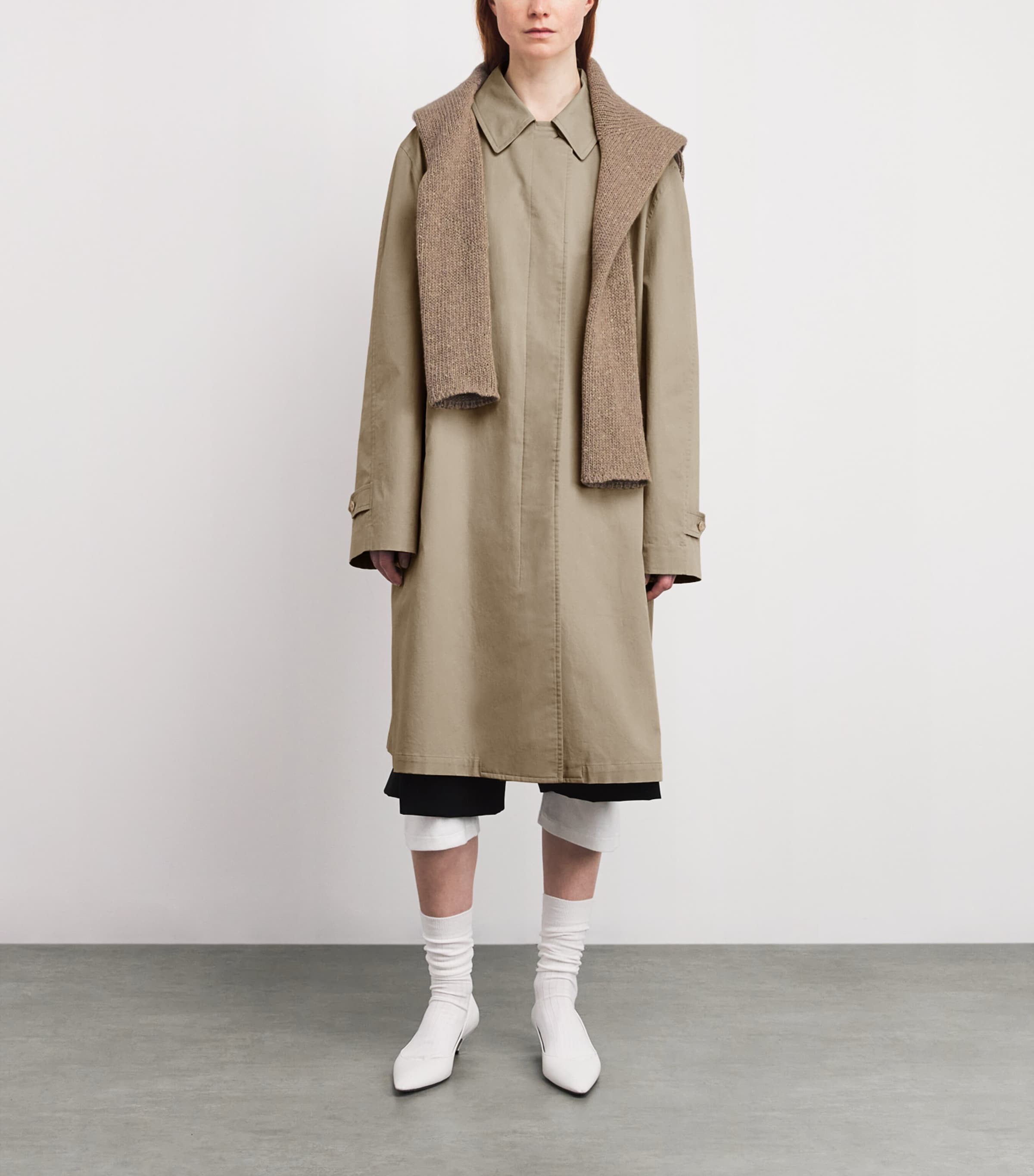 The Row Womens Dayton Trench Coat Beige Image 2