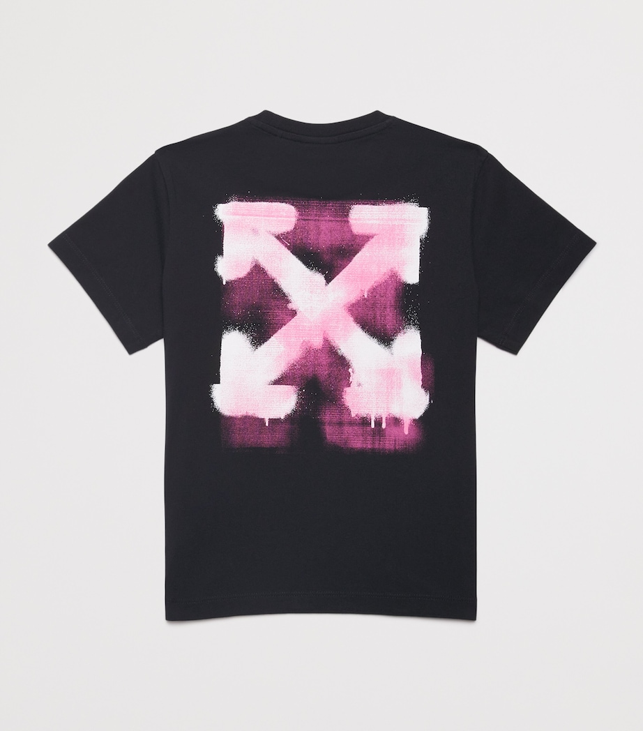 Arrow Spray T-Shirt (4-12+ Years) 1032BLACK-FUCHSIA Image 2