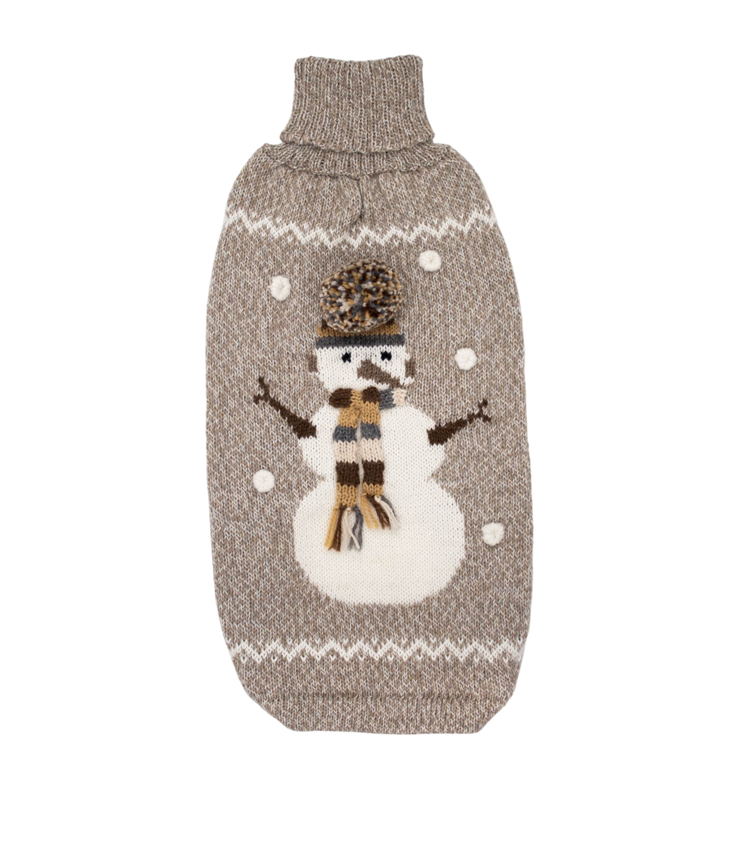 Alqo Wasi Alpaca-blend Snowman Dog Sweater In Multi