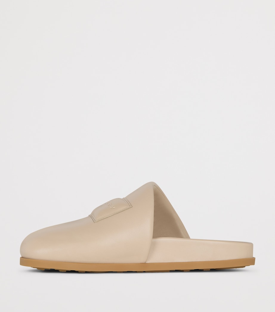 Givenchy Lambskin Logo Slippers Beige Image 3