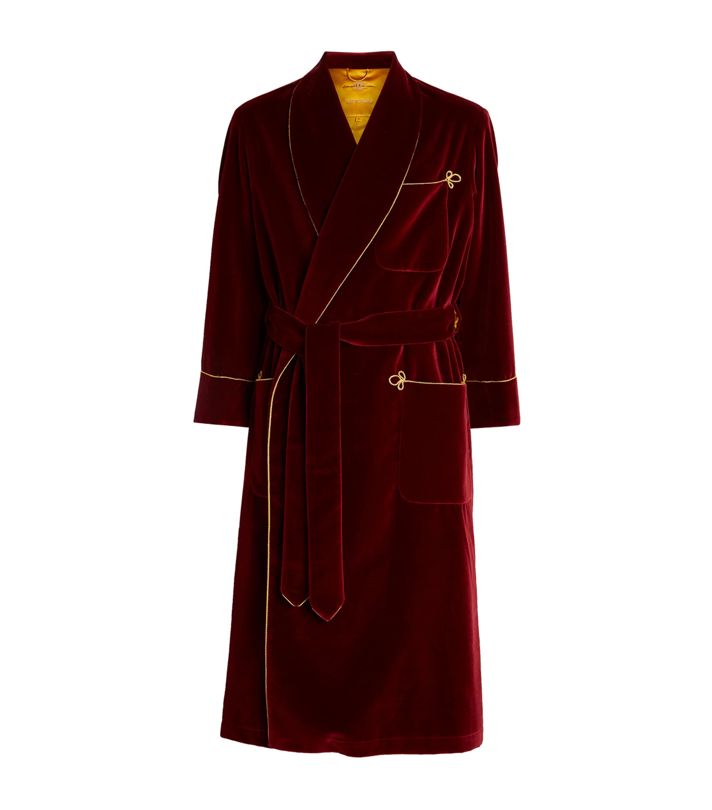 Velvet Robe BURGUNDY Image 1