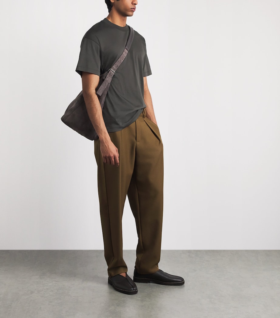 NN.07 Mens Organic Cotton Lionel T-Shirt Dark Army Image 2