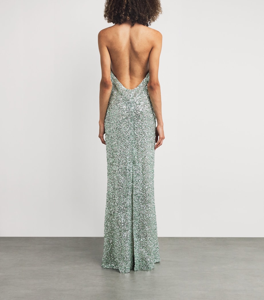 Sequin Poseidon Gown MINT SILVER Image 3