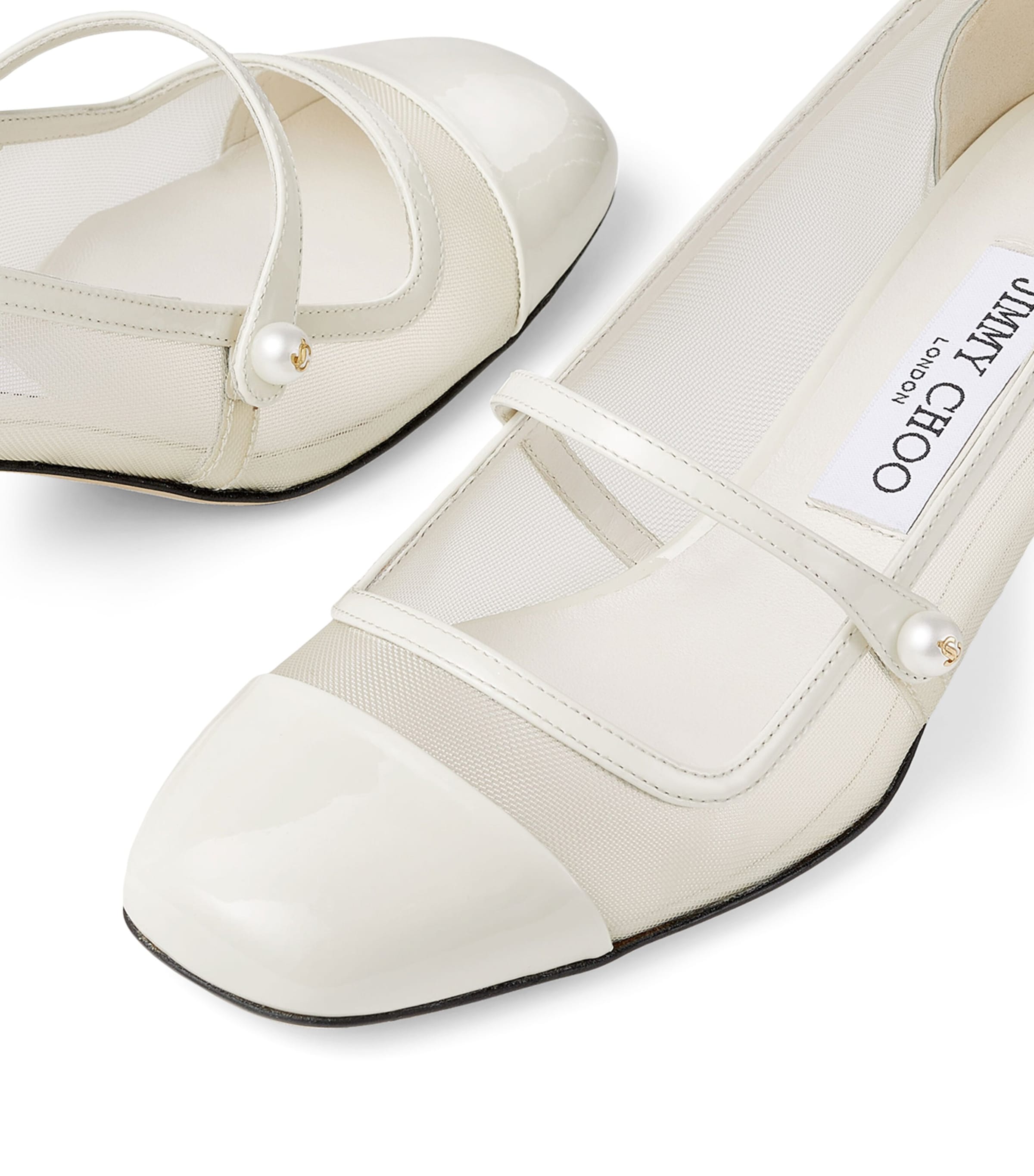 Elisa 45 Leather Mary Jane Heeled Pumps LATTE/LATTE Image 5