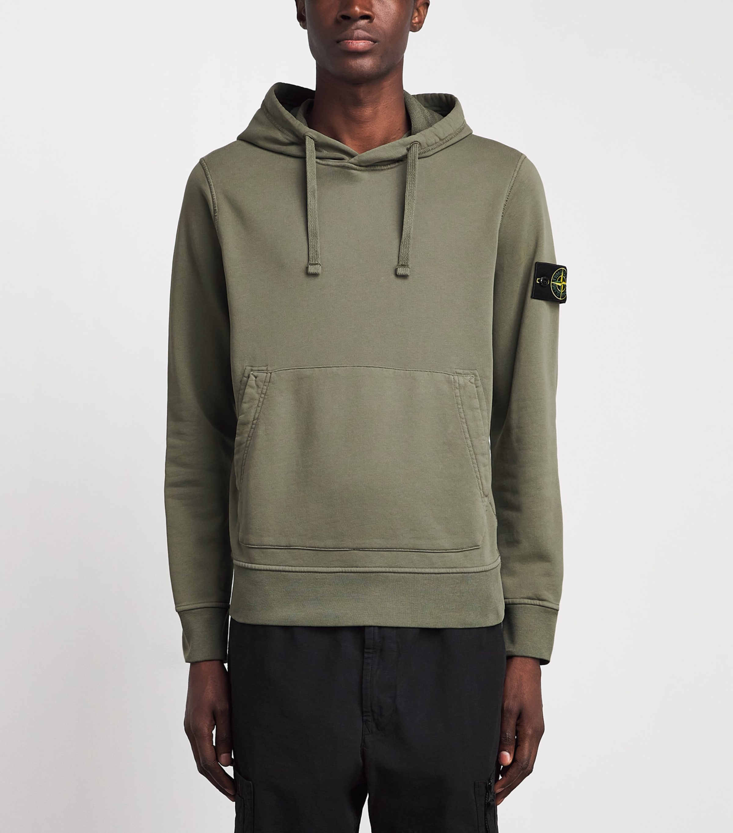 Stone Island Mens Organic Cotton Fleece Hoodie Image 4