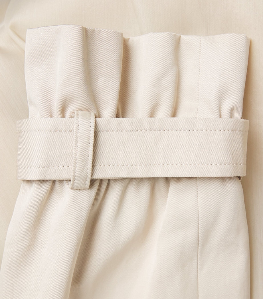 Alice+Olivia Womens Cotton Nevada Trench Coat Latte Image 6