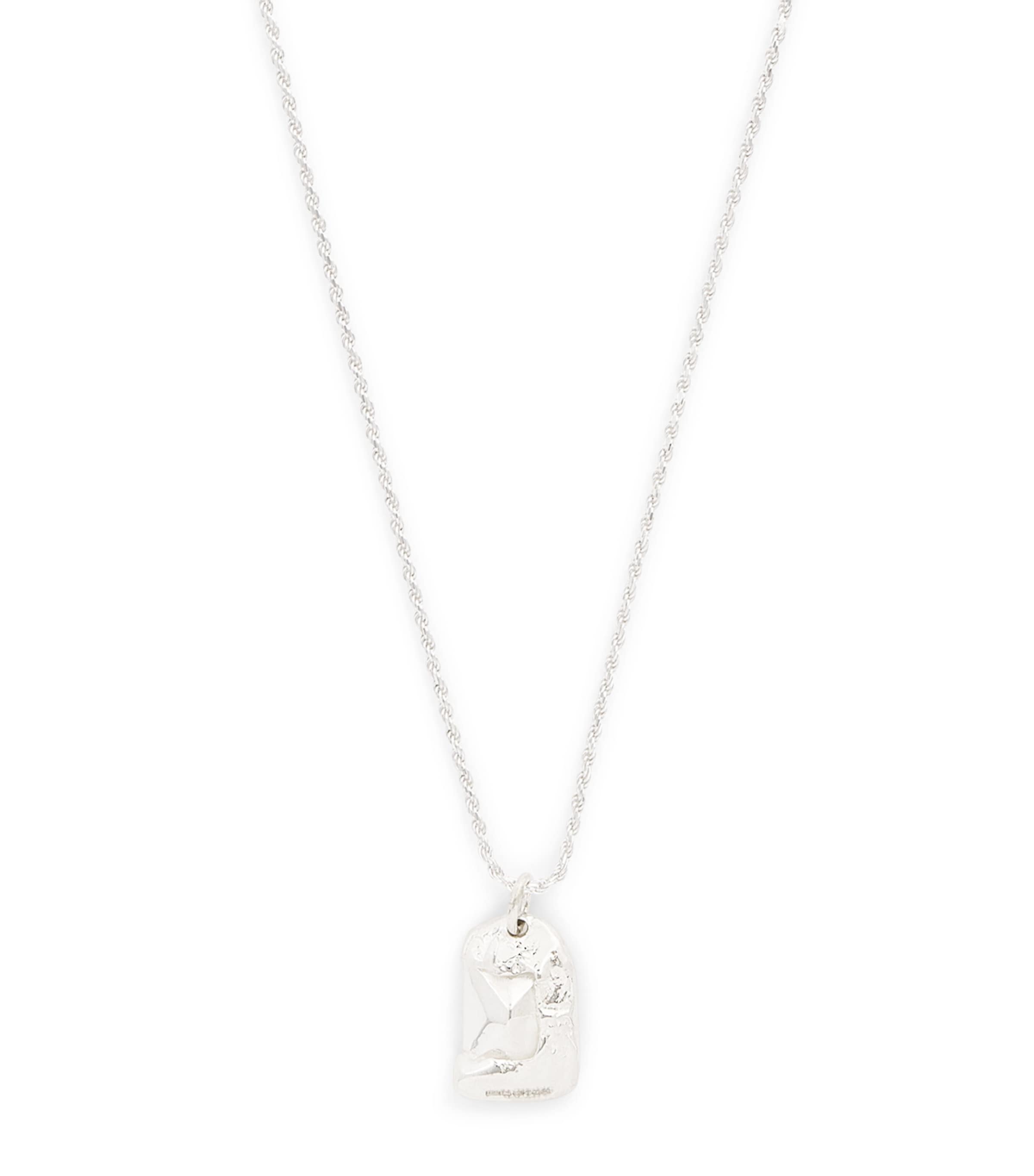 Bleue Burnham Sterling Silver Impressions Rose Pendant Necklace | Fashion Jewellery | Necklaces | Men Accessories | Jewellery