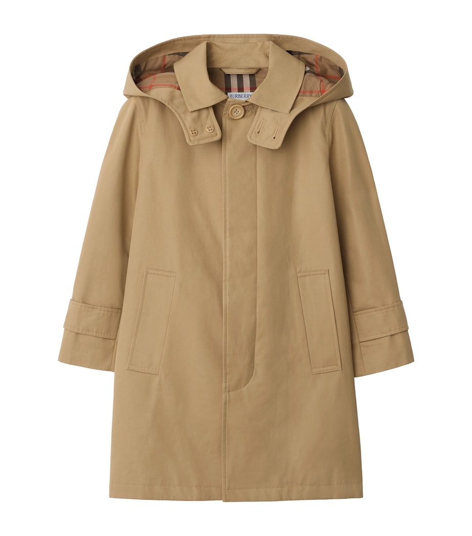 Cotton Hooded Car Coat (3-12 Years) SAND Image 1