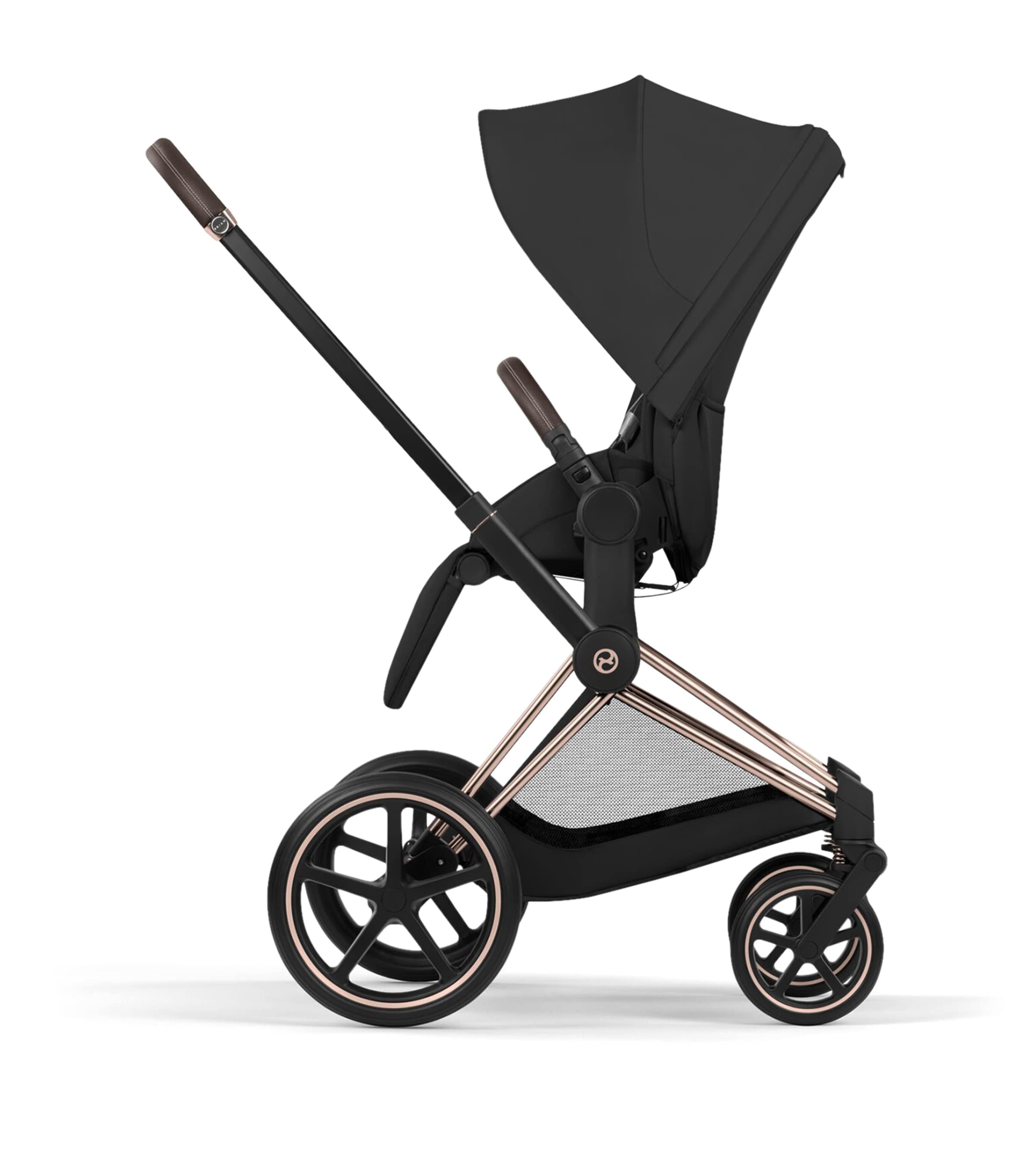 Cybex PRIAM Pushchair and Carrycot – Platinum Style Collection Sepia Black Image 7