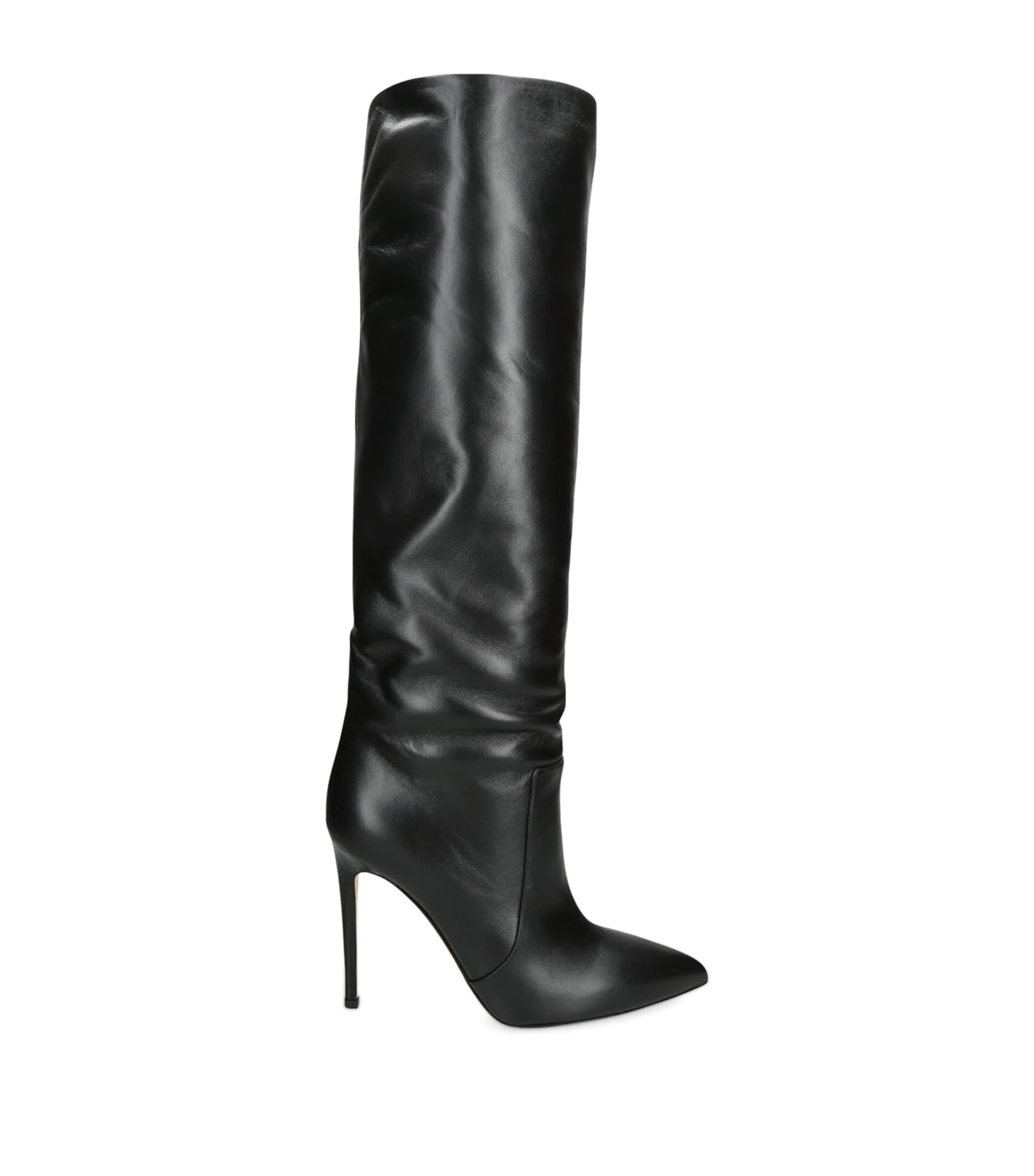 Paris Texas Leather Stiletto Knee-high Boots 105 In Black